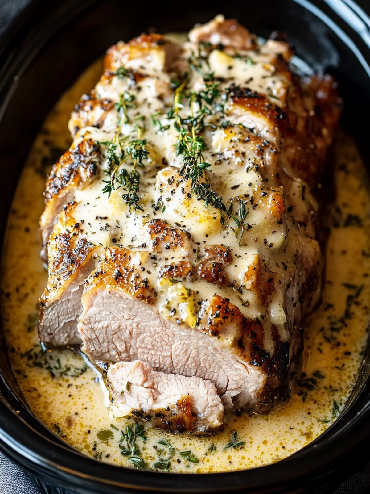 Crockpot Creamy Garlic Pork Loin That Will Wow Your Family 2 Crockpot Creamy Garlic Pork Loin