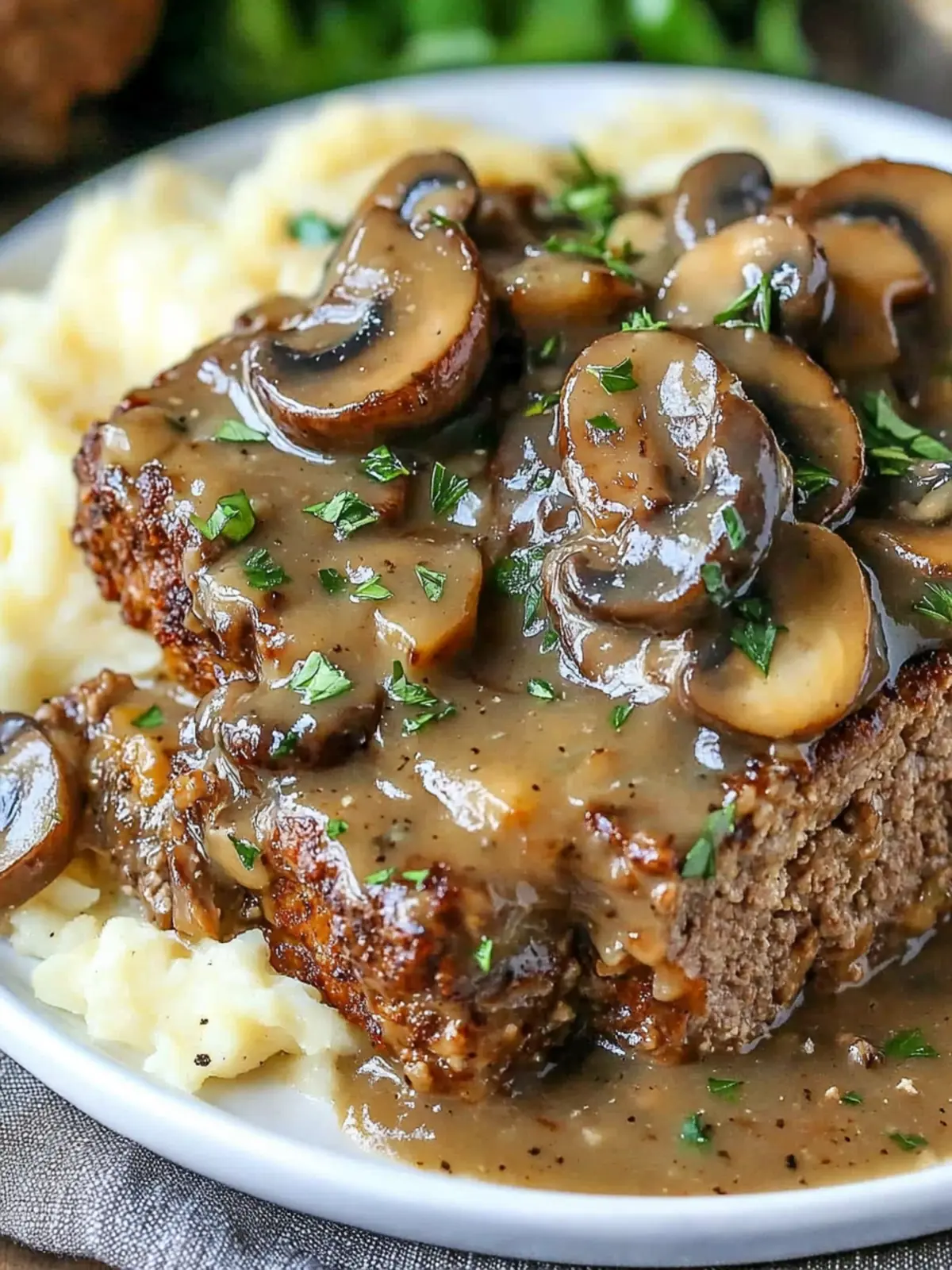 Classic Meatloaf with Savory Mushroom Gravy You'll Love 4 Classic Meatloaf Mushroom Gravy