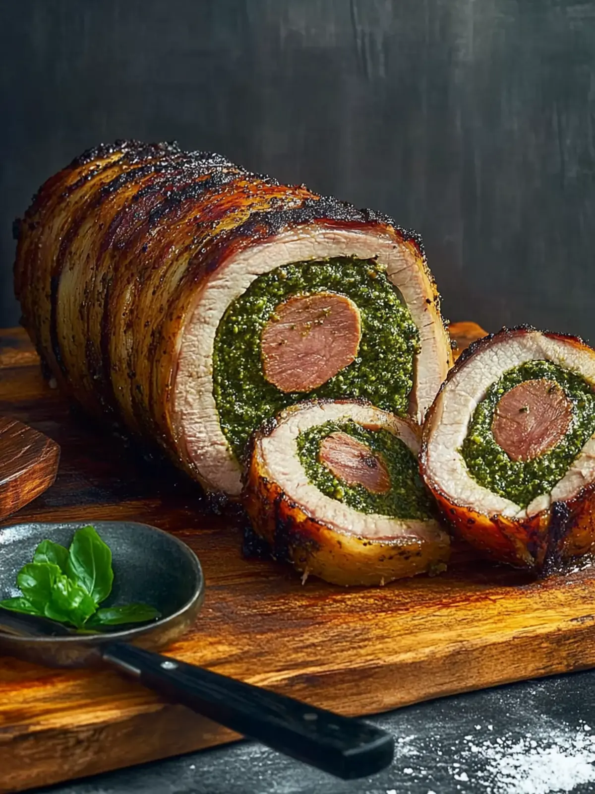 Savor This Pork Loin Stuffed with Pesto and Prosciutto Delight 3 Pork Loin Stuffed with Pesto and Prosciutto