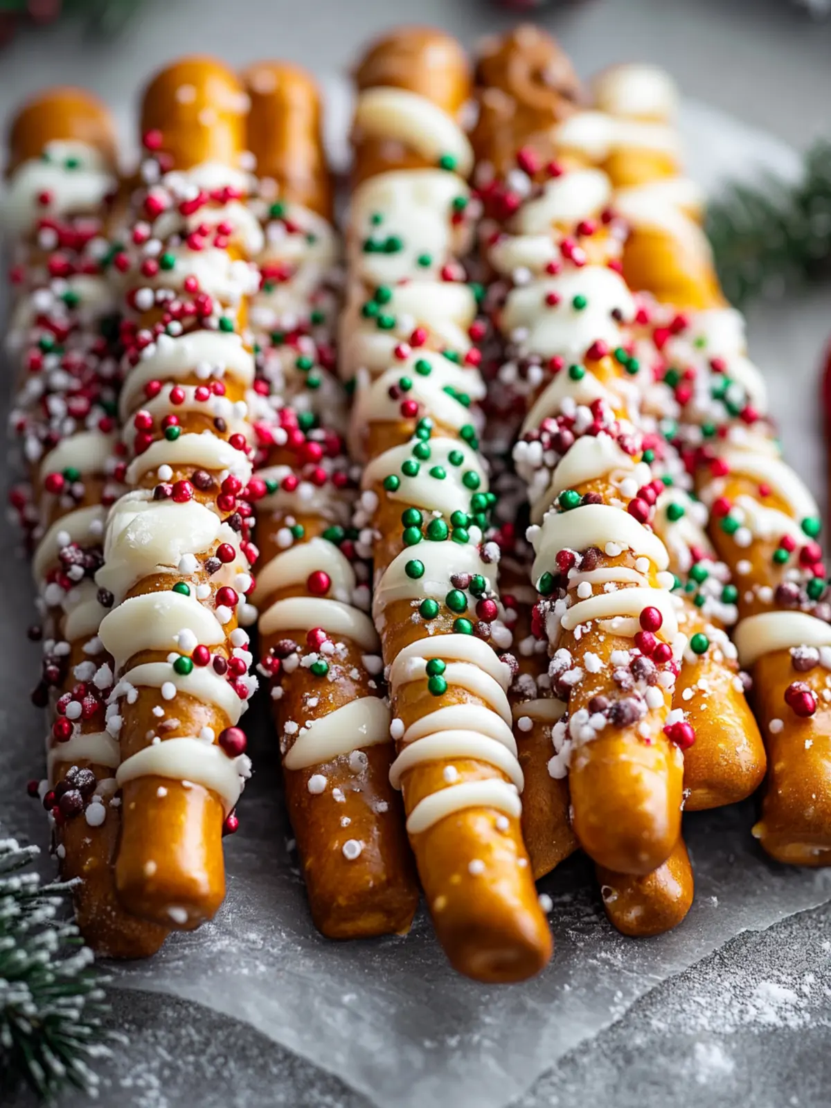 Christmas Pretzel Rods Recipe