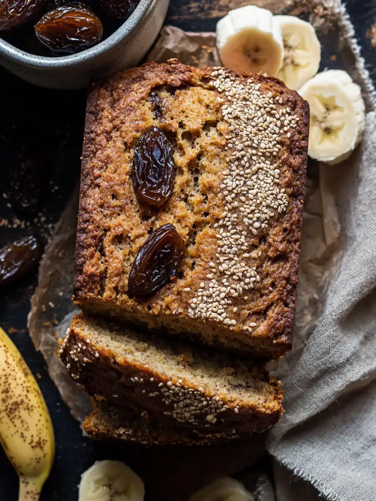Deliciously Moist Tahini Date Banana Bread Recipe You'll Love 2 Tahini Date Banana Bread