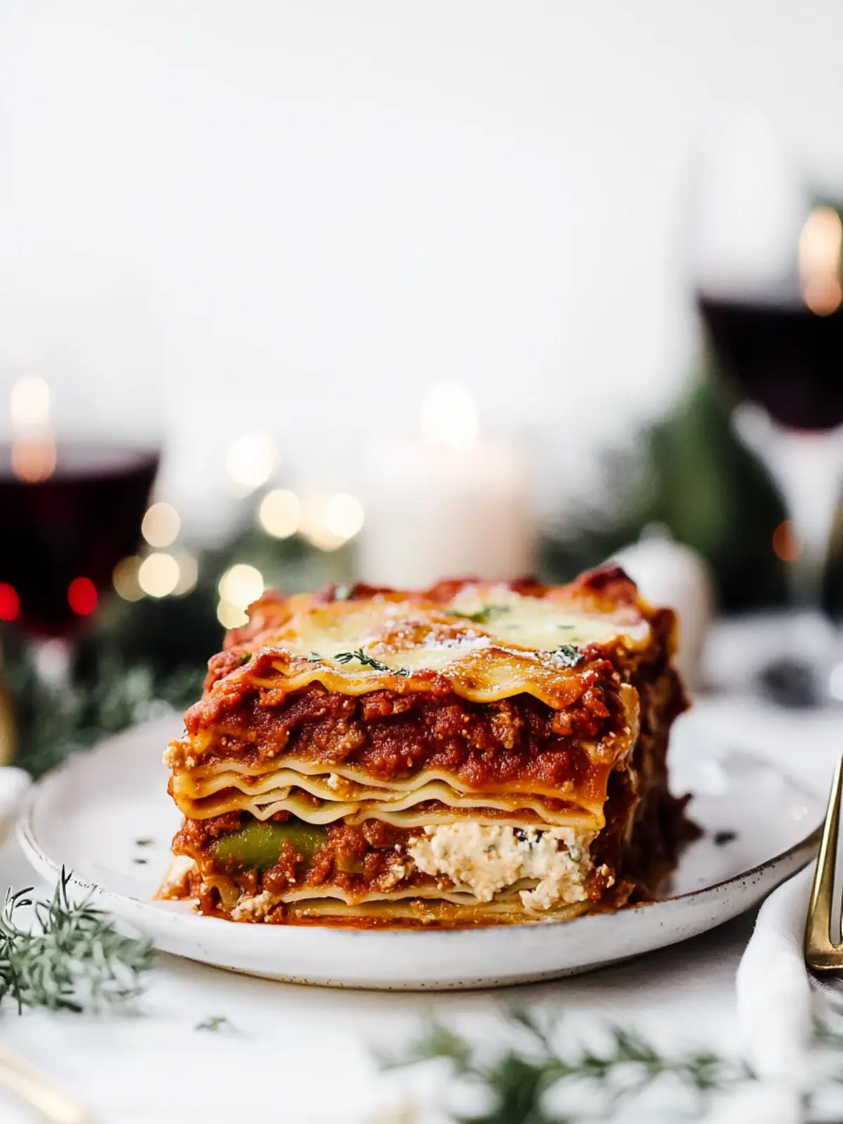 Festive Christmas Eve Lasagna with Hearty Bolognese Touch 2 Christmas Eve Lasagna