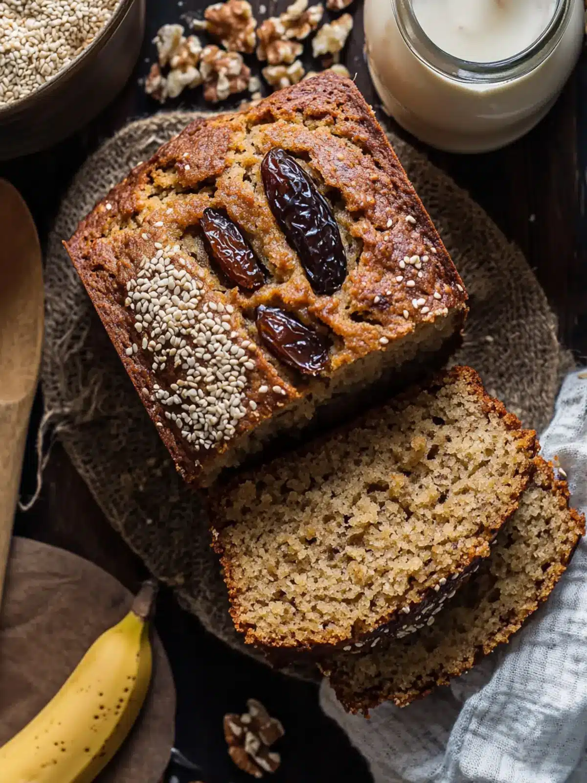Deliciously Moist Tahini Date Banana Bread Recipe You'll Love 5 Tahini Date Banana Bread