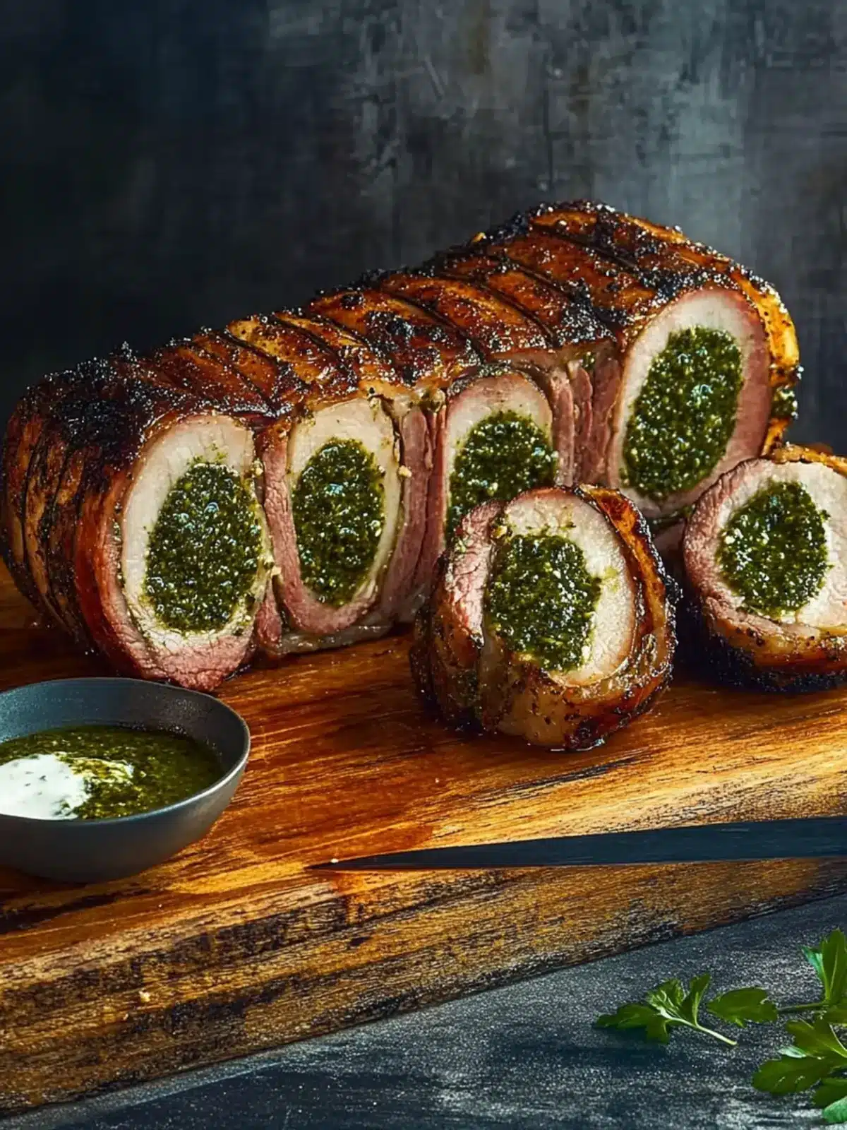 Savory Pork Loin Stuffed with Pesto and Prosciutto Delight 5 Pork Loin Stuffed with Pesto and Prosciutto