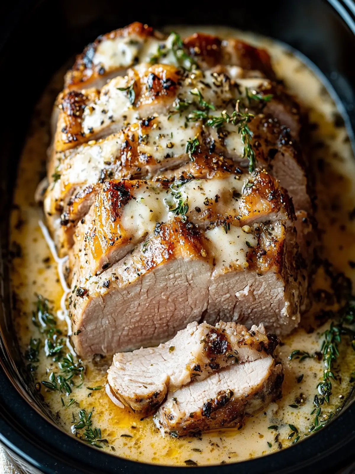 Crockpot Creamy Garlic Pork Loin That Will Wow Your Family 4 Crockpot Creamy Garlic Pork Loin