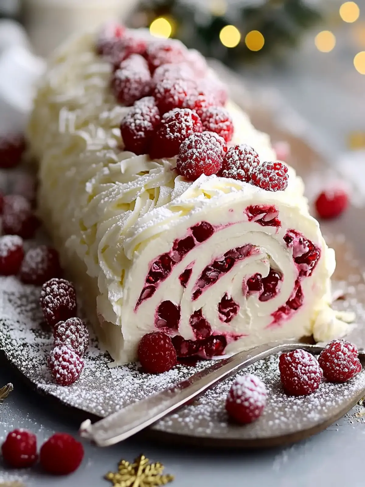 Indulge in this White Chocolate Raspberry Yule Log Delight 5 White Chocolate Raspberry Yule Log