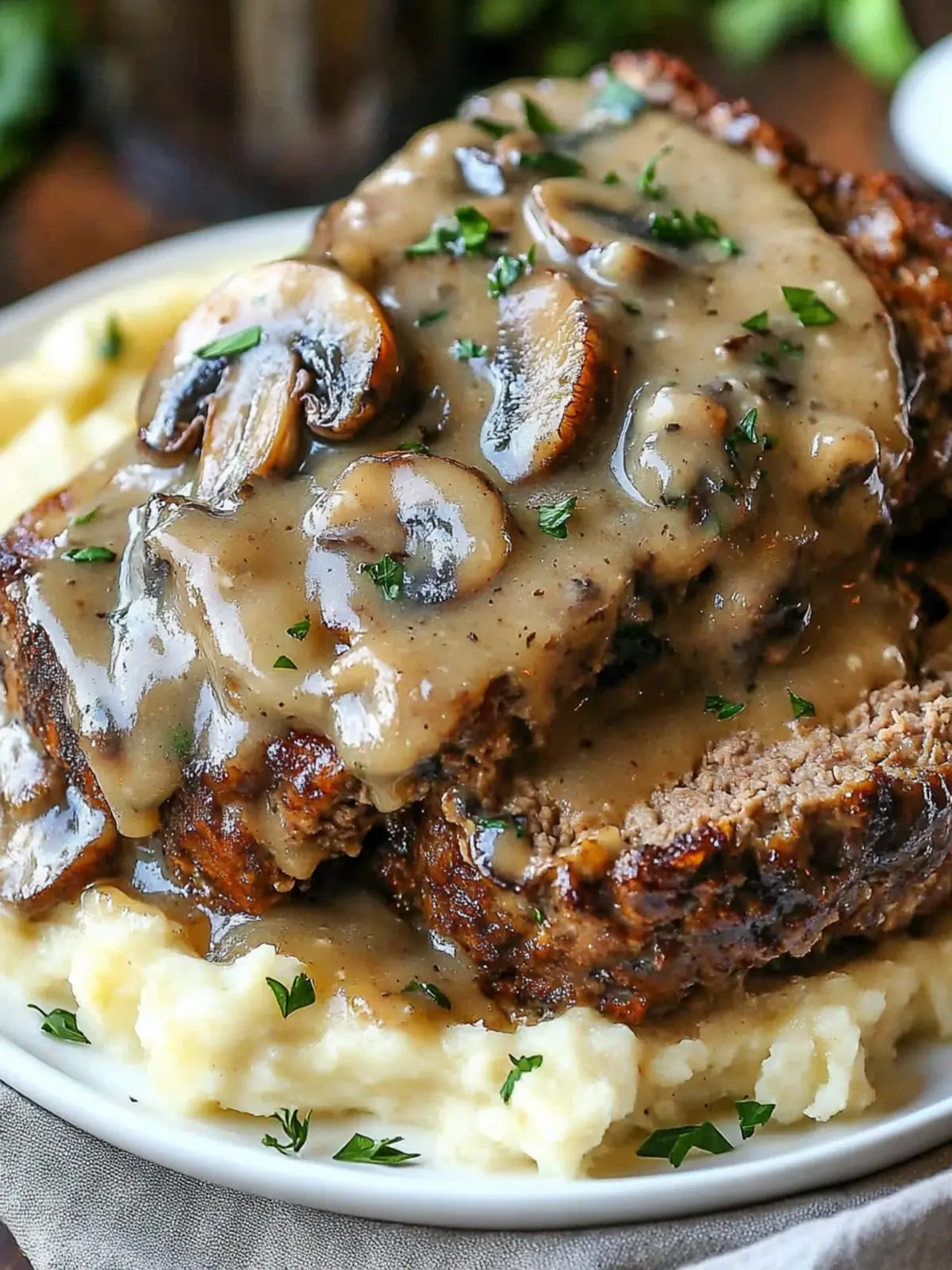 Classic Meatloaf with Savory Mushroom Gravy You'll Love 3 Classic Meatloaf Mushroom Gravy