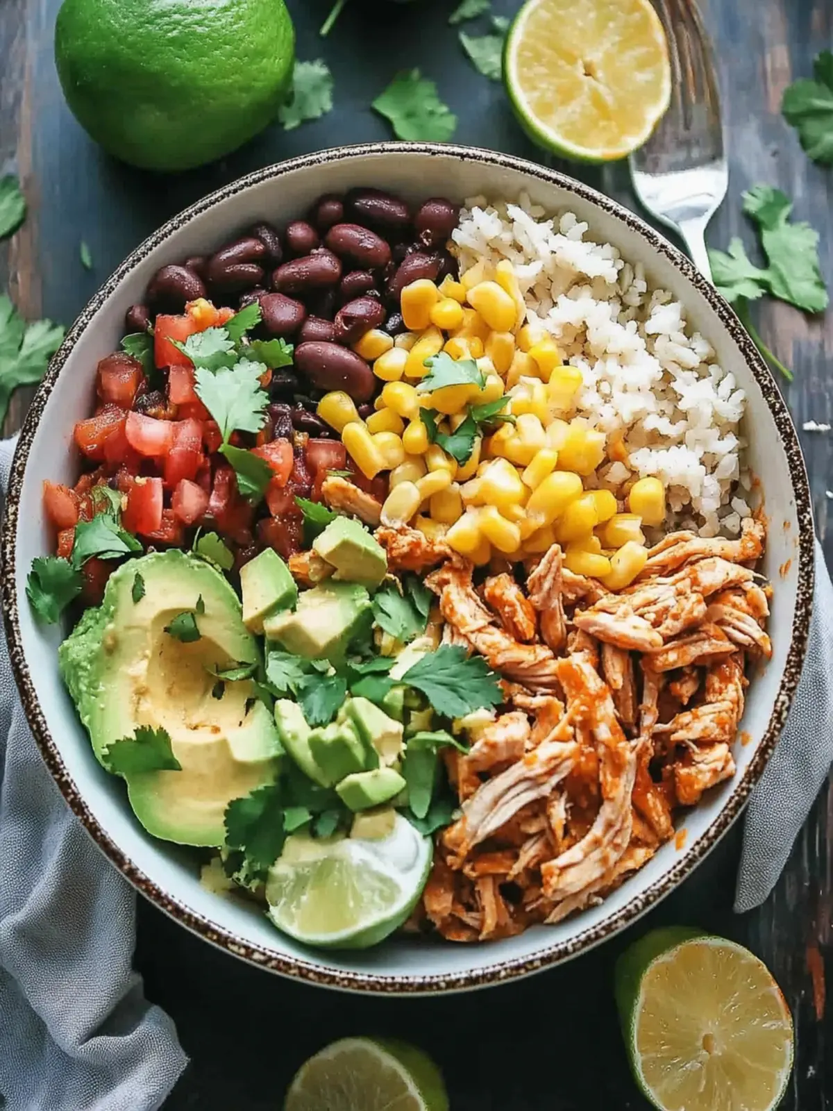 Slow Cooker Chicken Burrito Bowl