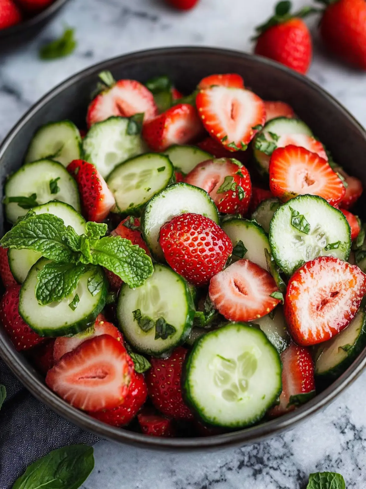 Cucumber Strawberry Salad