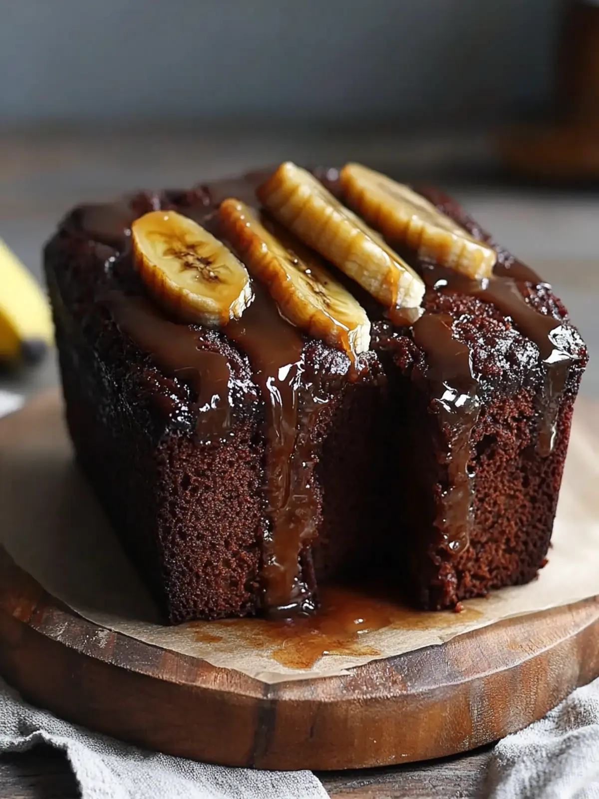 Chocolate & Caramelised Banana Bread