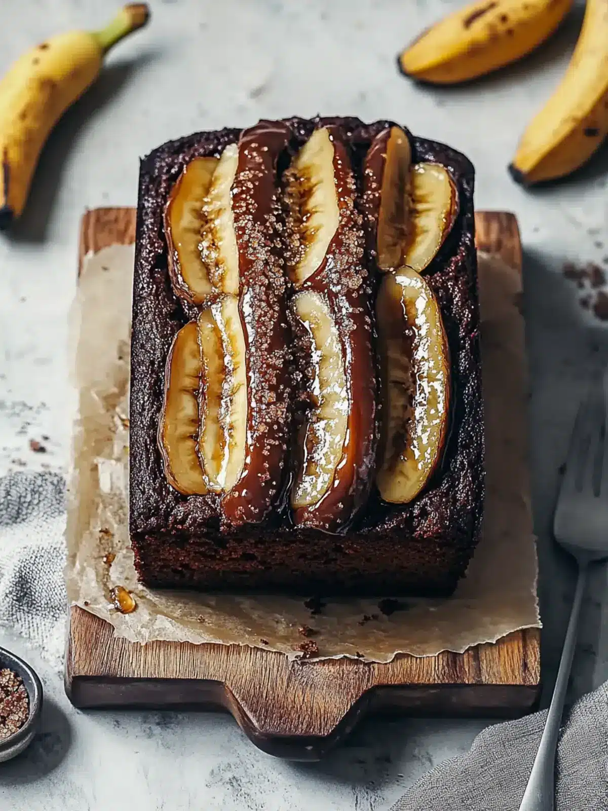 Chocolate & Caramelised Banana Bread