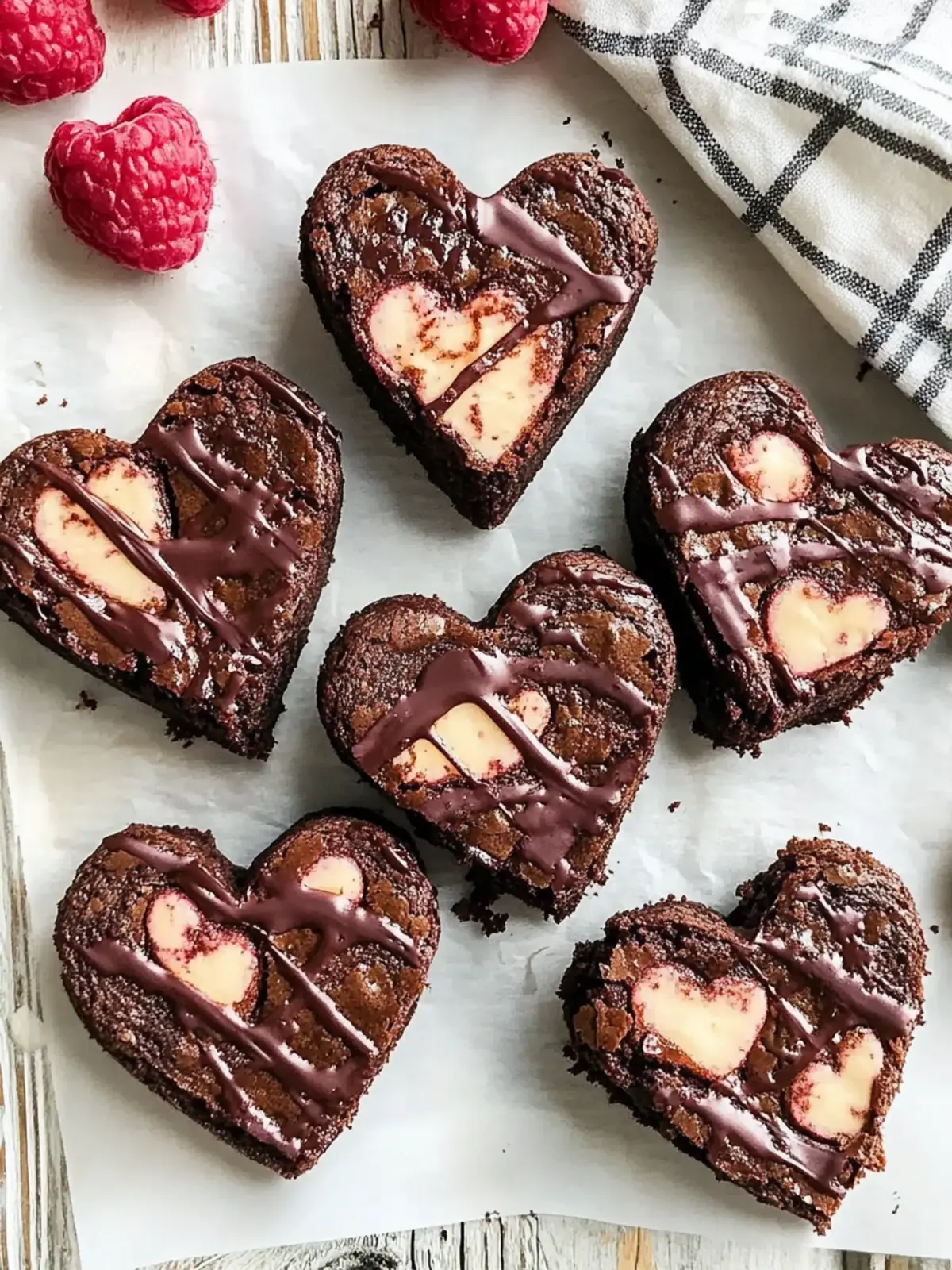 Delicious Heart Shaped Brownies with Raspberry Swirl Recipe 4 Heart Shaped Brownies