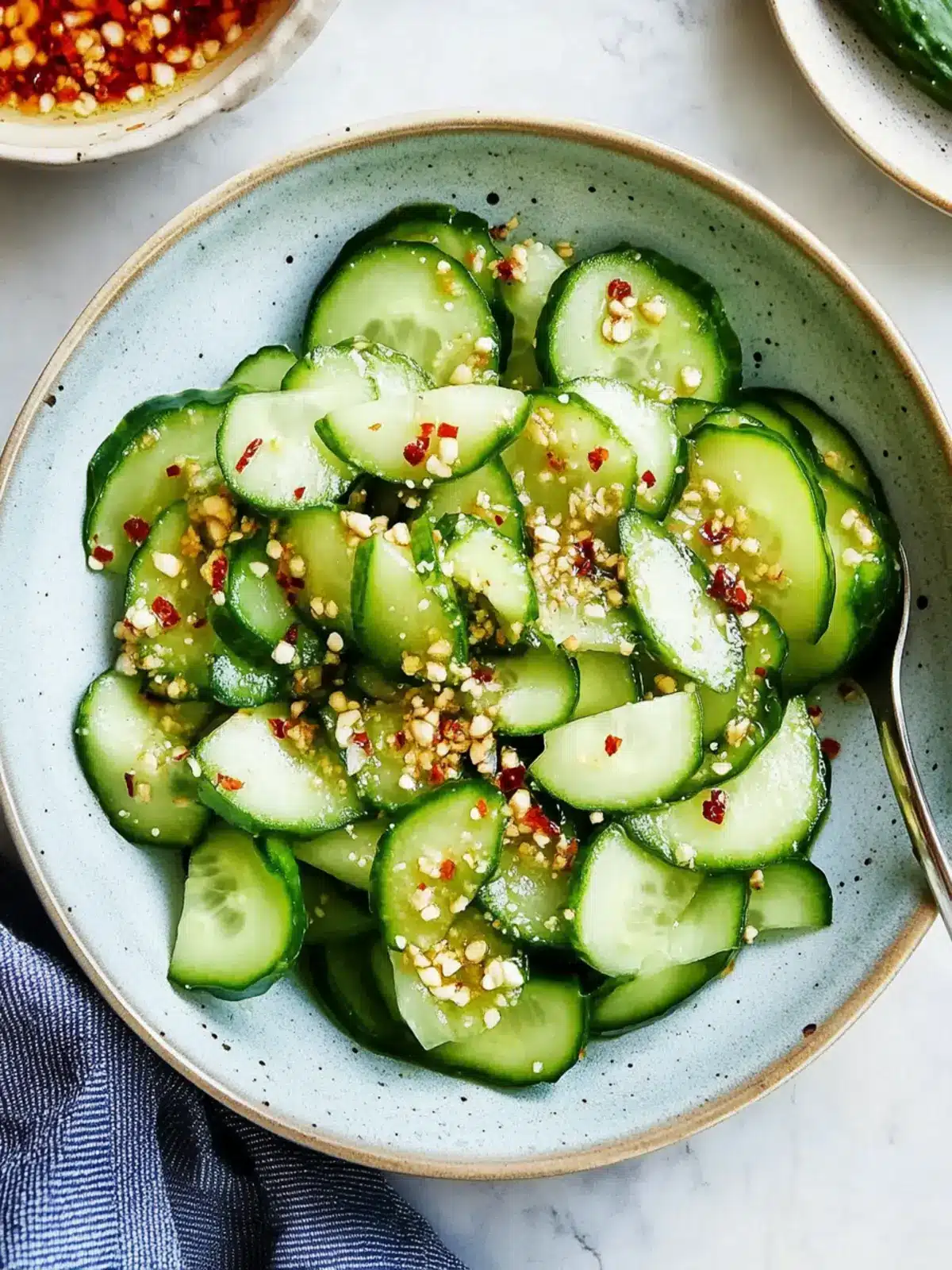 Spicy Chinese Smashed Cucumber Salad: Cool, Crunchy, and Flavor-Packed 2 Spicy Chinese Smashed Cucumber Salad