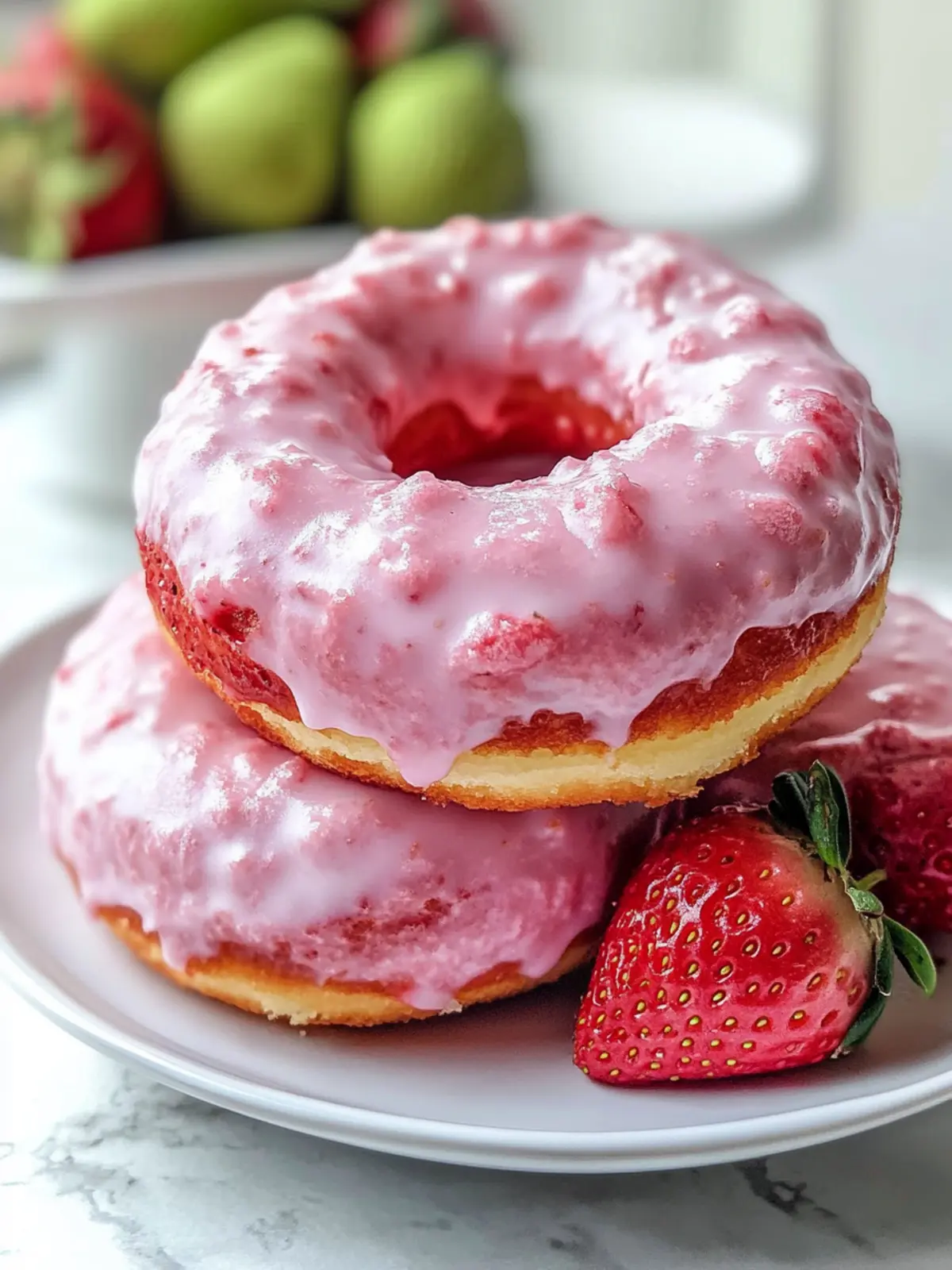 Strawberry Cake Donuts