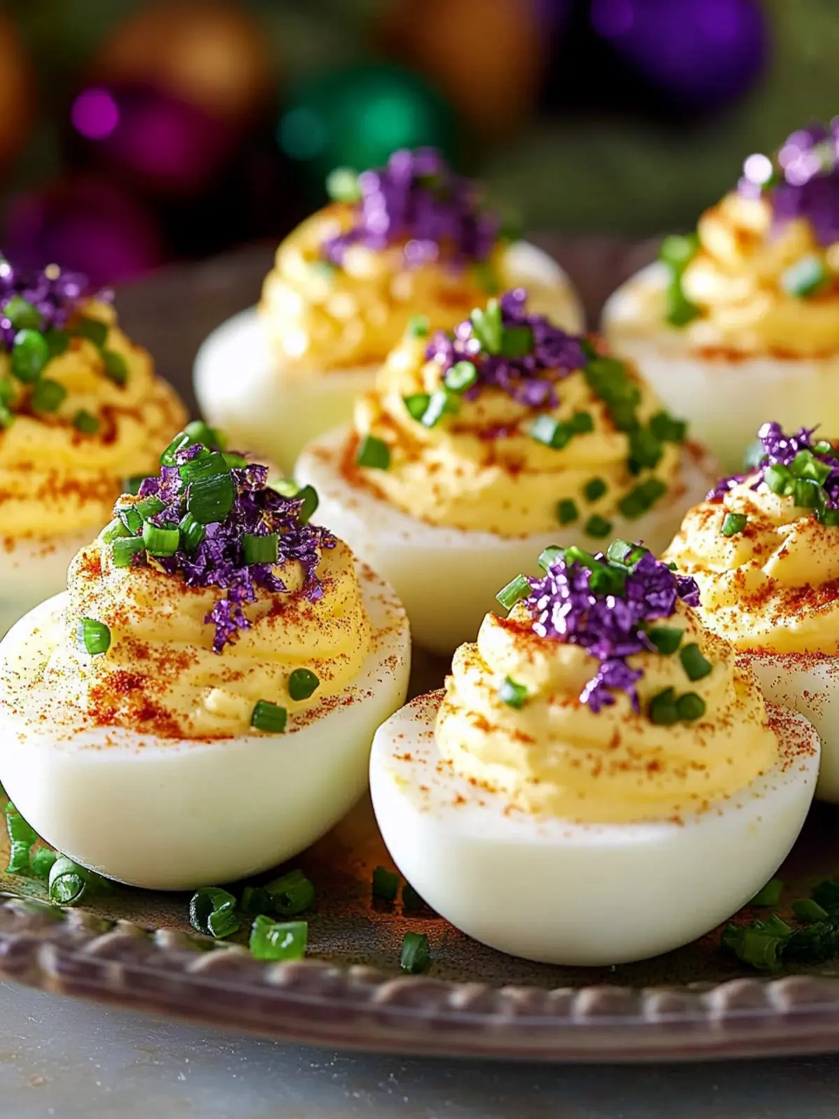 Mardi Gras Deviled Eggs: The Ultimate Festive Party Snack 2 Mardi Gras Deviled Eggs