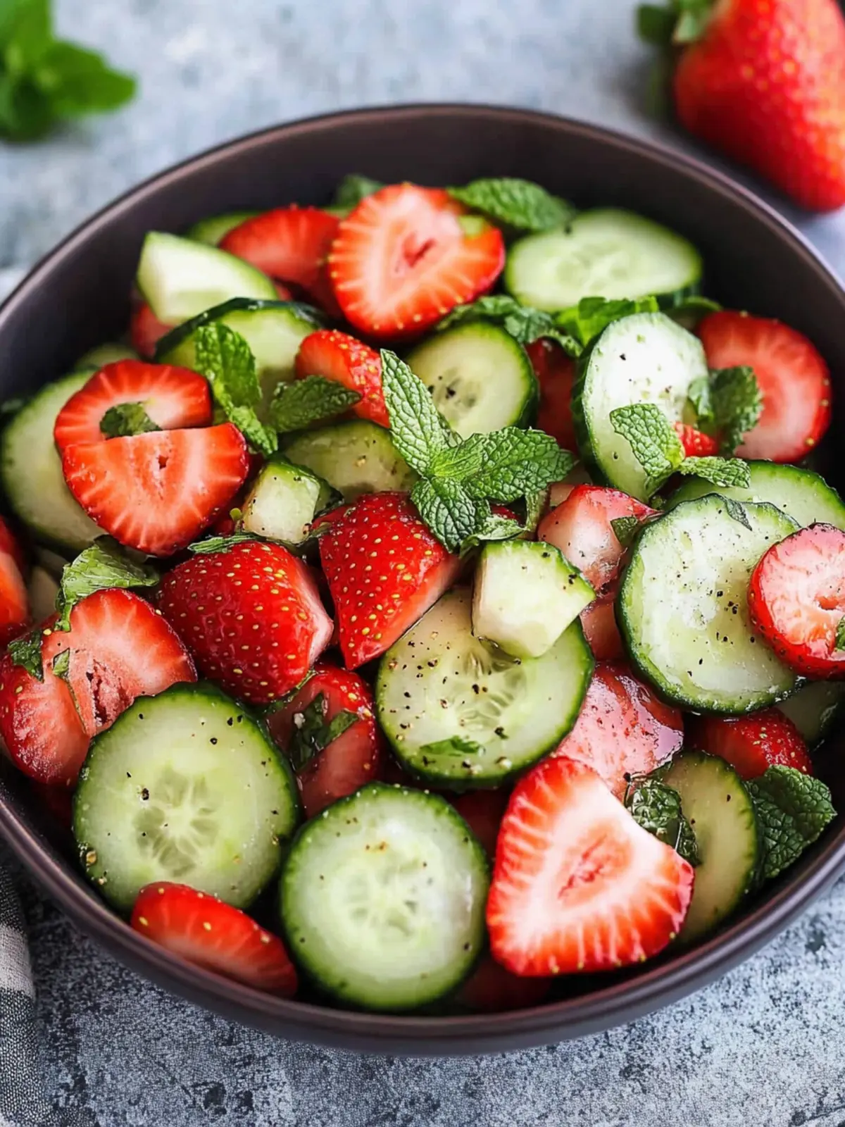 Cucumber Strawberry Salad