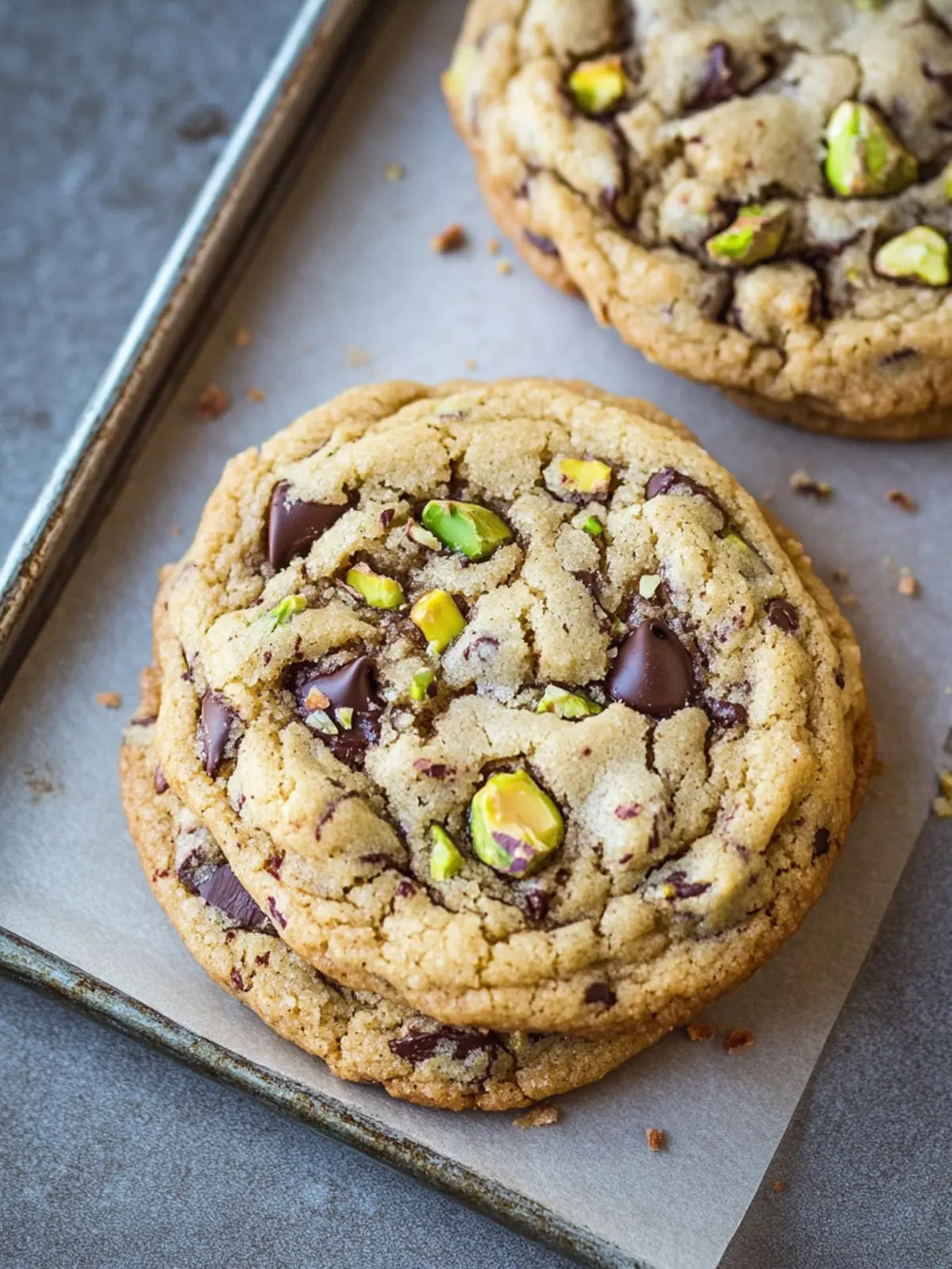 Decadent Salted Pistachio Dark Chocolate Chip Cookies to Love 3 Salted Pistachio Dark Chocolate Chip Cookies