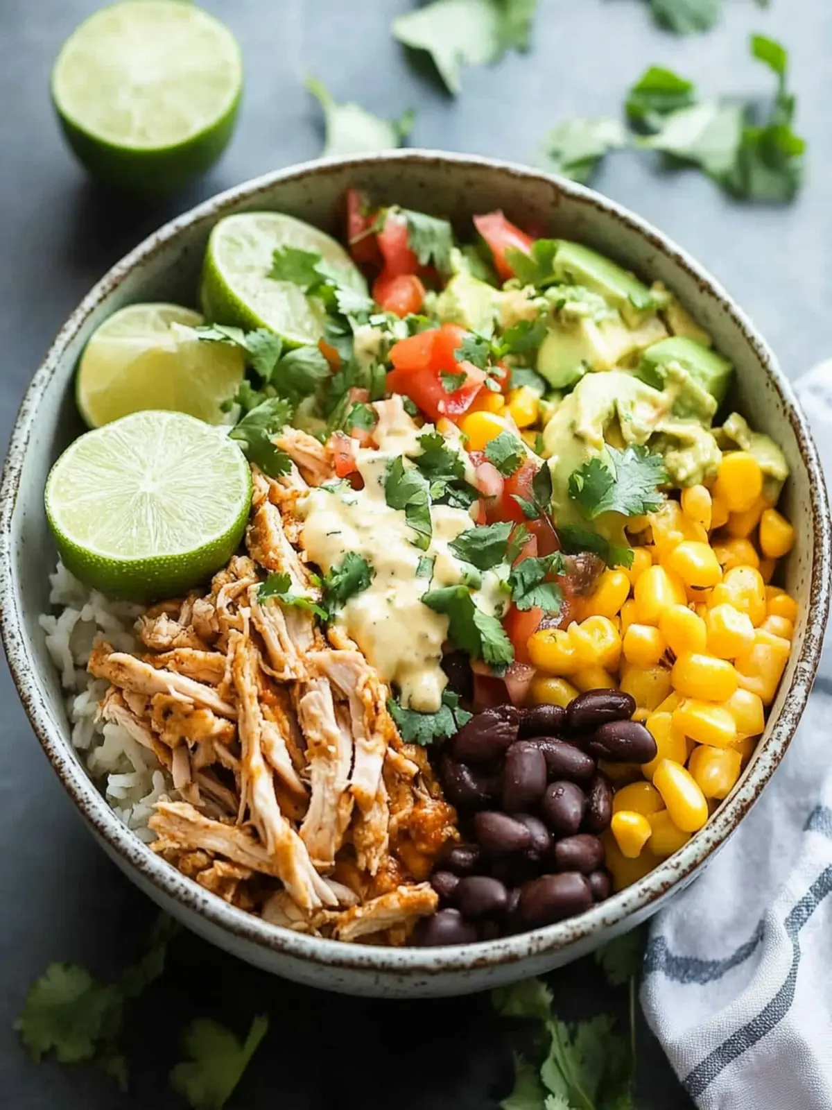 Slow Cooker Chicken Burrito Bowl