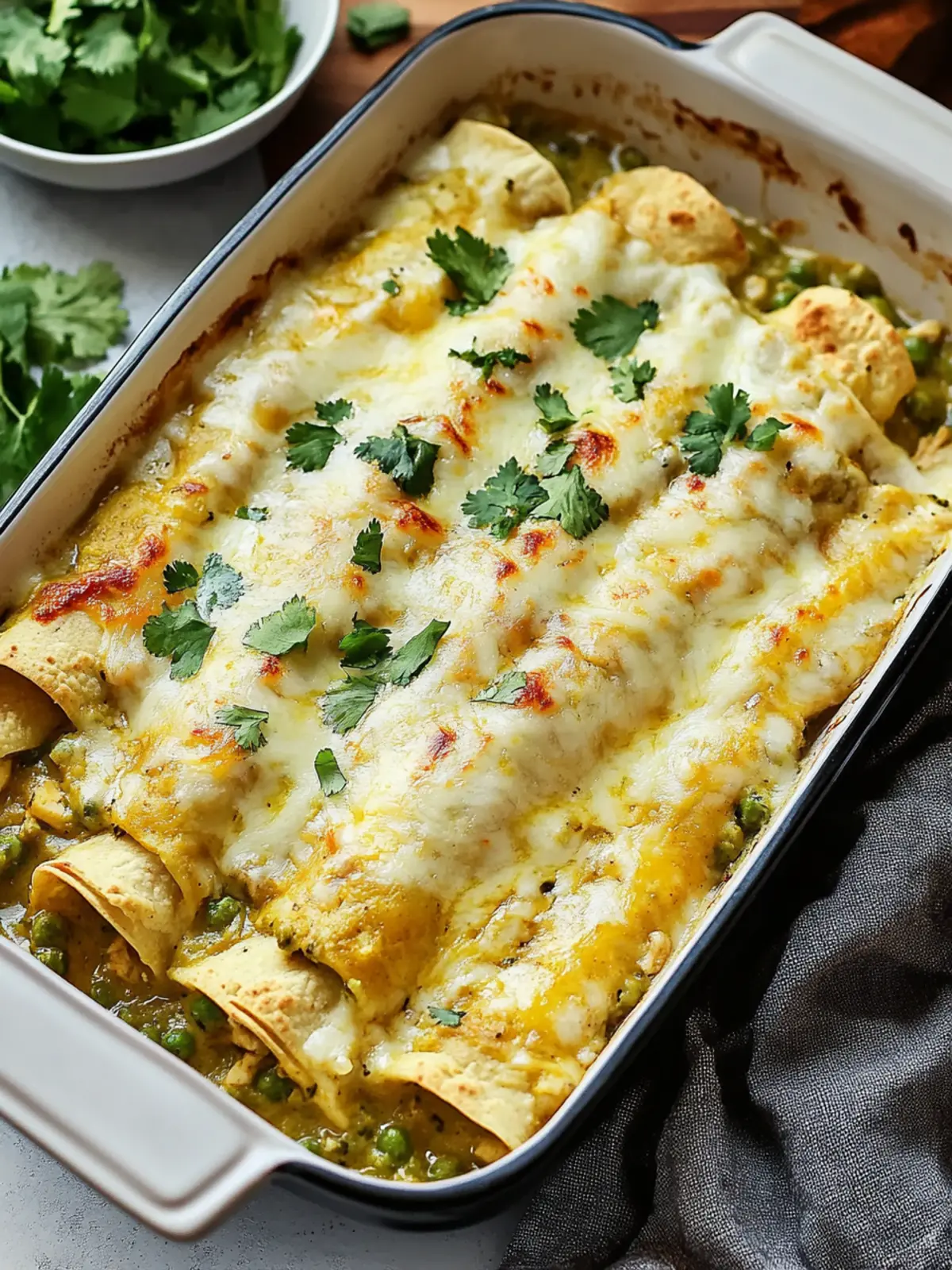 Delicious Green Chicken Enchiladas: Your Ultimate Comfort Meal 2 Green Chicken Enchiladas