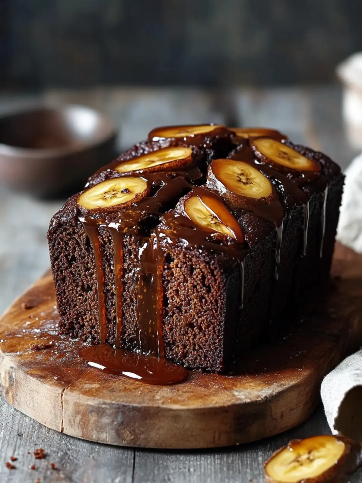 Chocolate & Caramelised Banana Bread