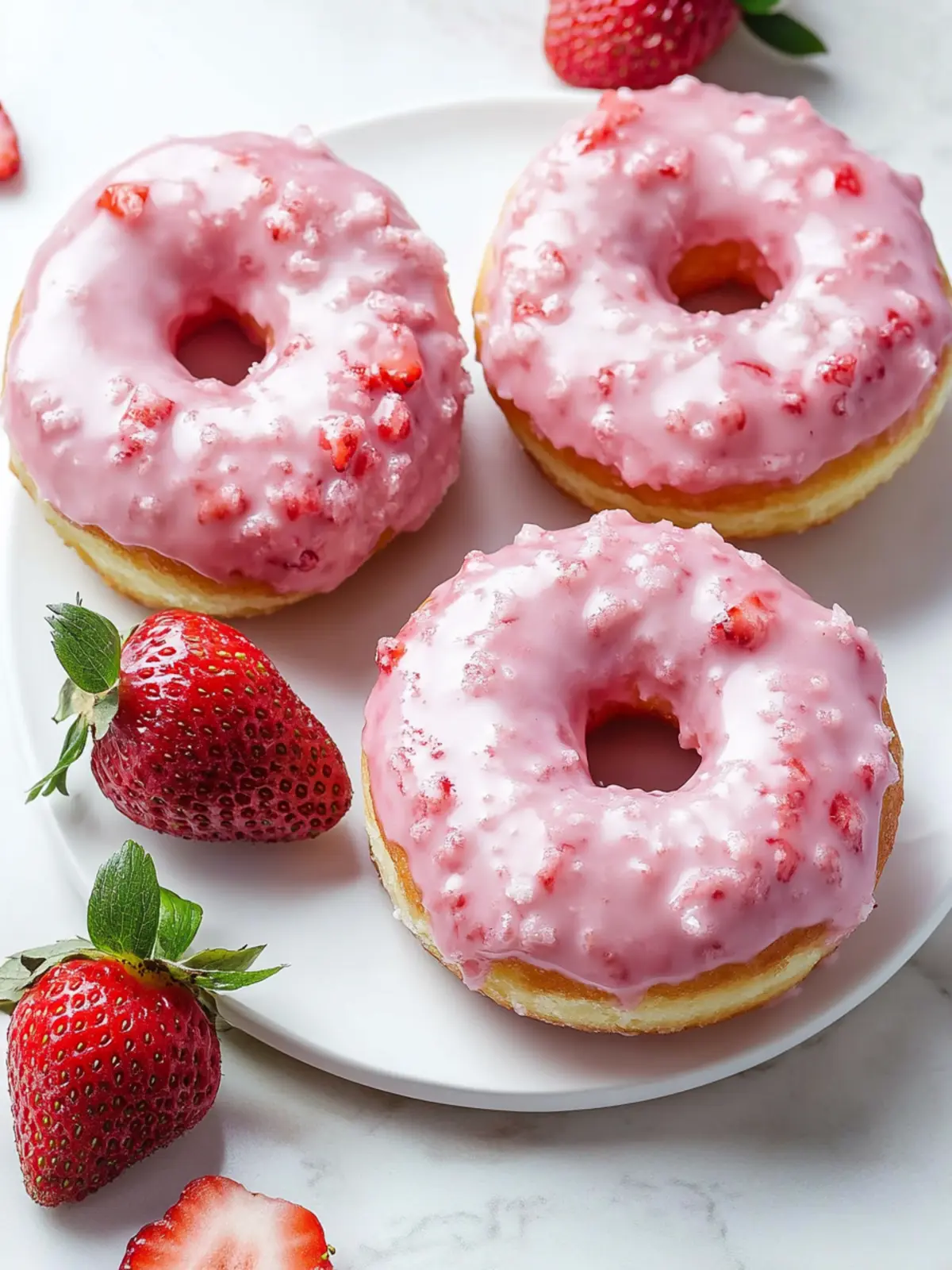 Strawberry Cake Donuts