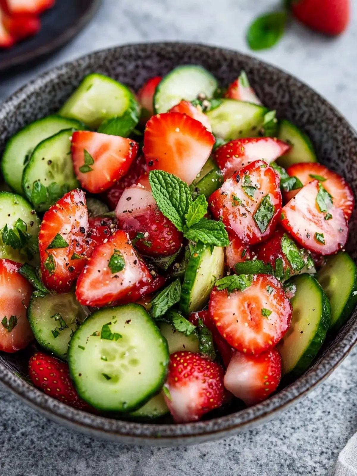 Cucumber Strawberry Salad