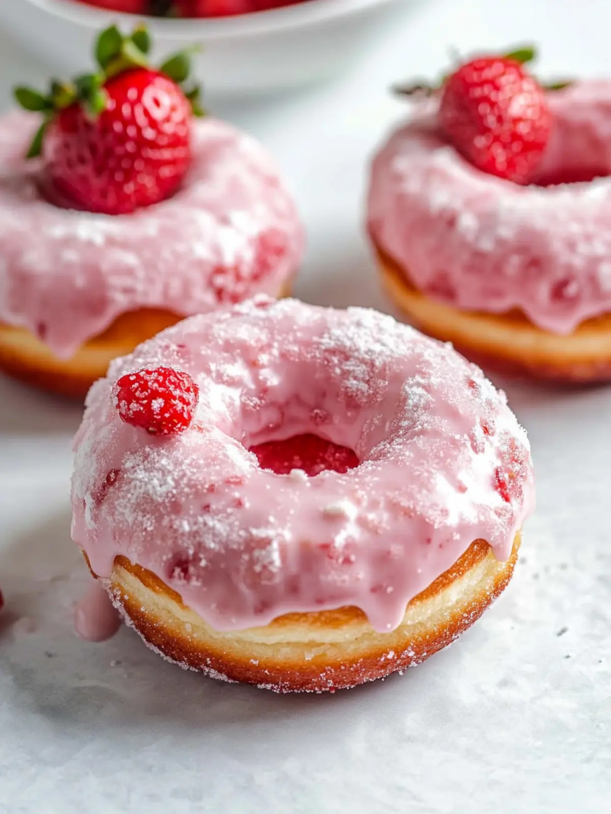 Strawberry Cake Donuts