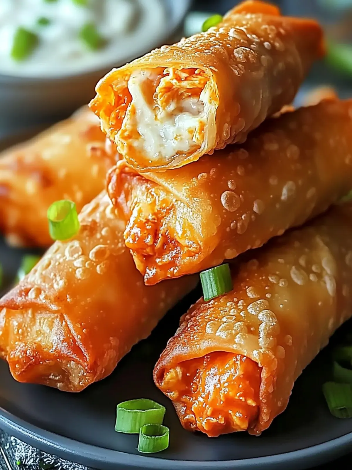 Crispy Buffalo Chicken Dip Egg Rolls for Game Day Fun 3 Crispy Buffalo Chicken Dip Egg Rolls