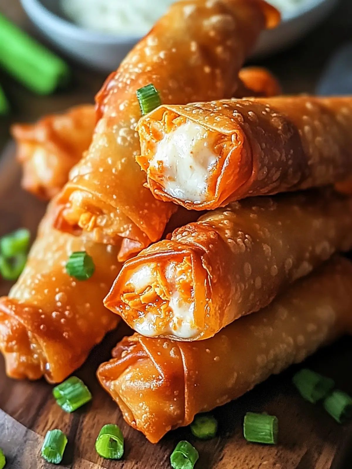 Crispy Buffalo Chicken Dip Egg Rolls for Game Day Fun 2 Crispy Buffalo Chicken Dip Egg Rolls