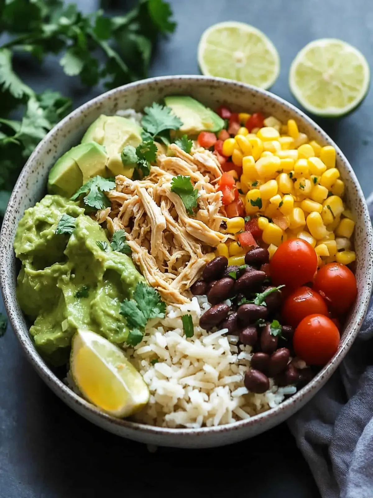 Slow Cooker Chicken Burrito Bowl