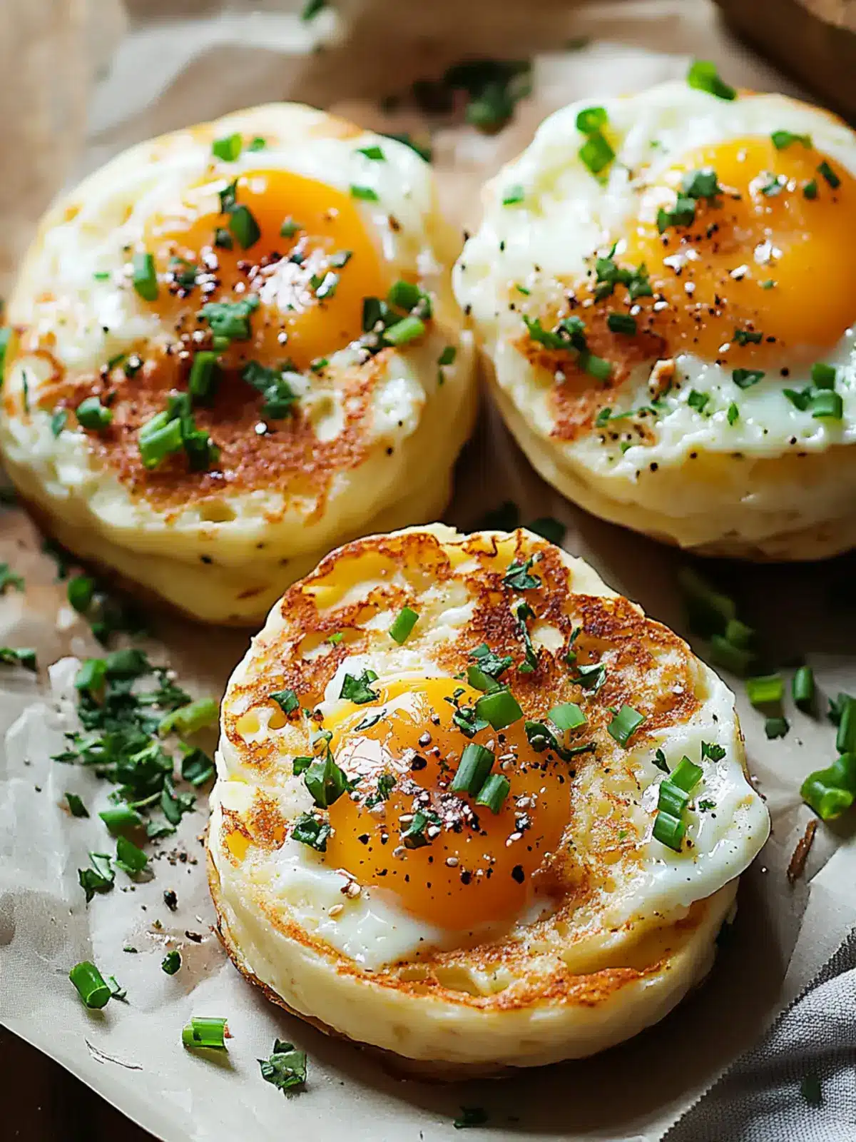 Breakfast Eggy Crumpets