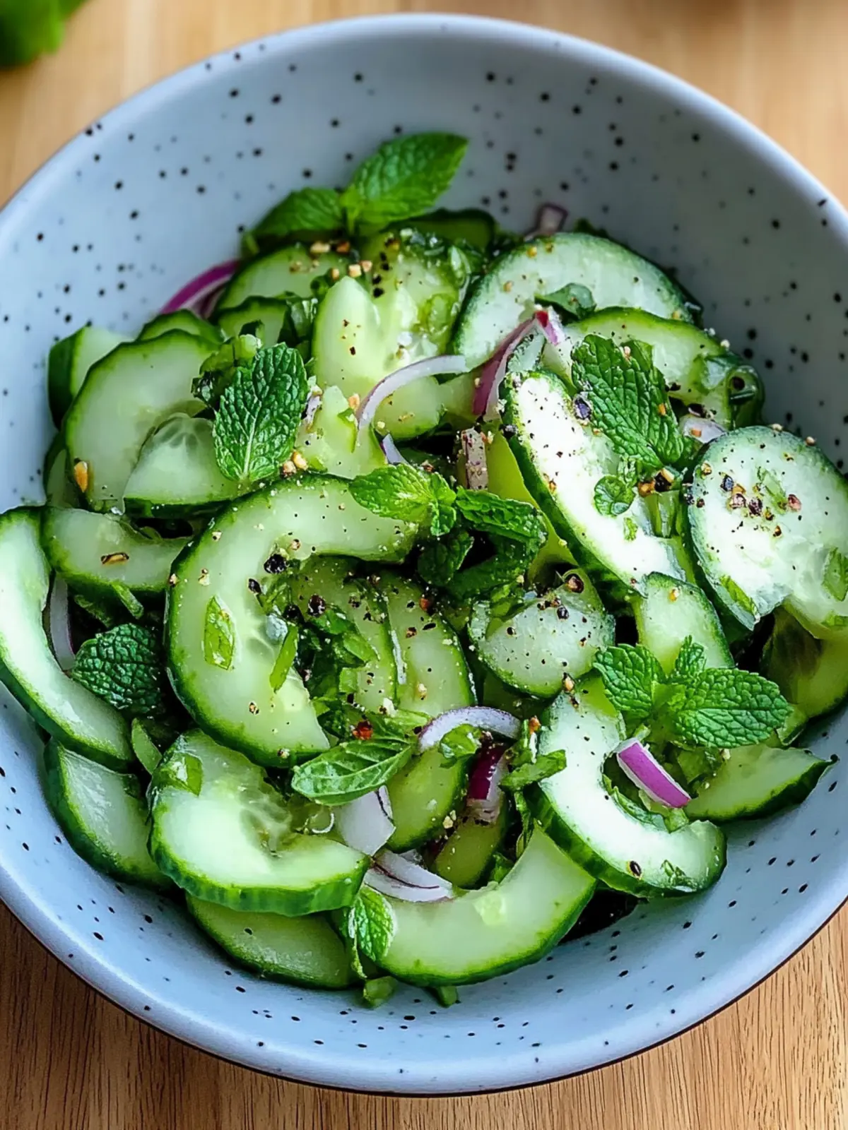 Healthy Cucumber and Mint Salad for a Refreshing Summer Treat 2 Healthy Cucumber and Mint Salad