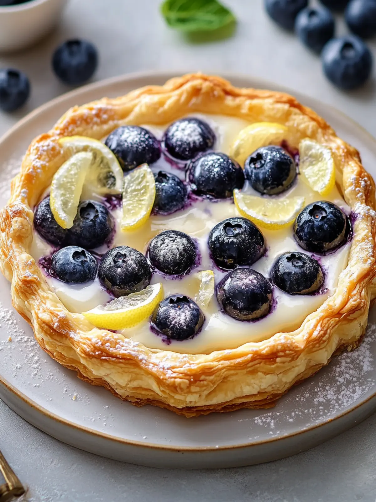 Lemon Blueberry Puff Pastry Tart: A Blissful Dessert Delight 5 Lemon Blueberry Puff Pastry Tart