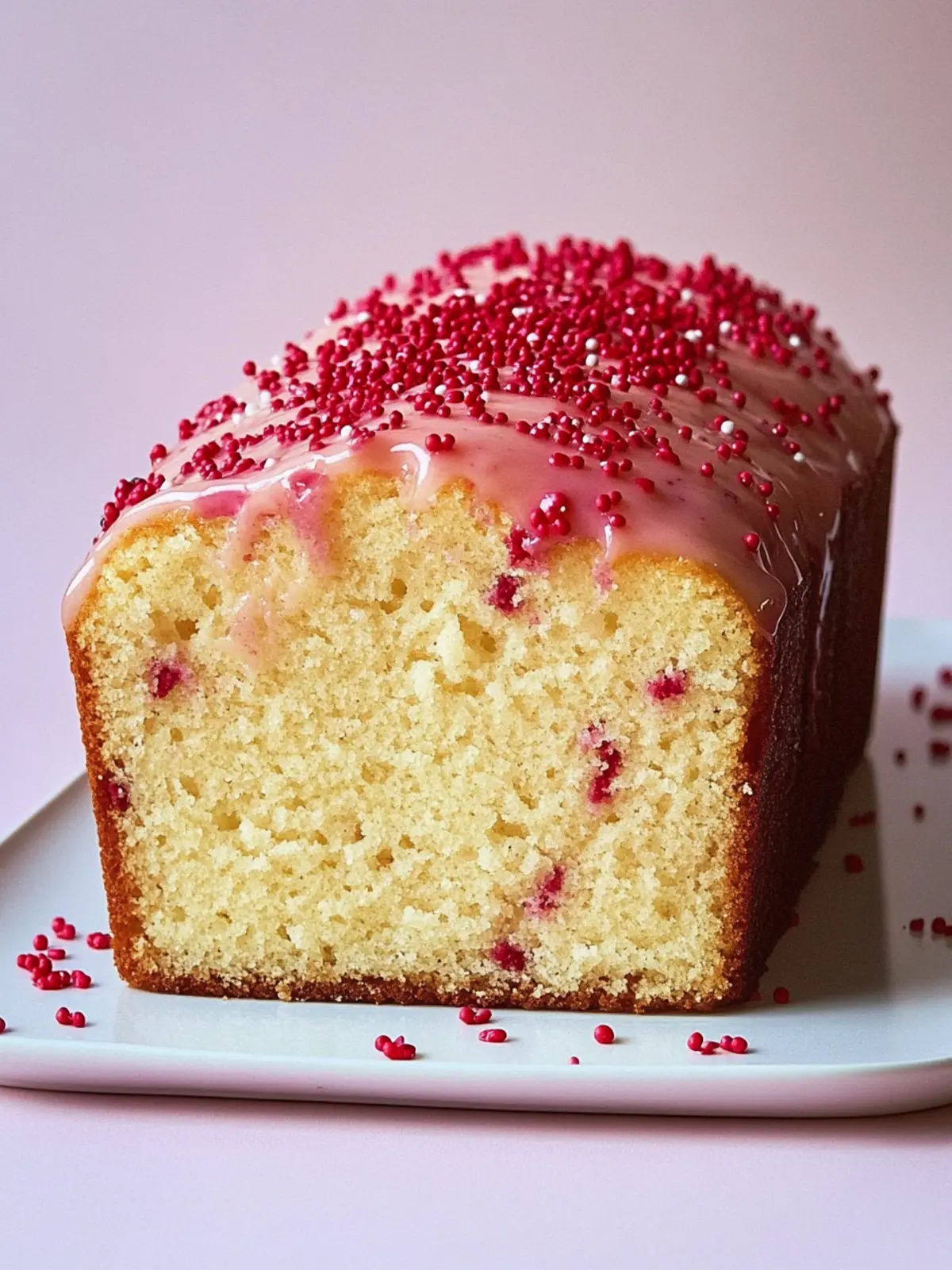Buttery Pound Cake with Red Sprinkles for a Sweet Celebration 4 Buttery Pound Cake with Red sprinkles