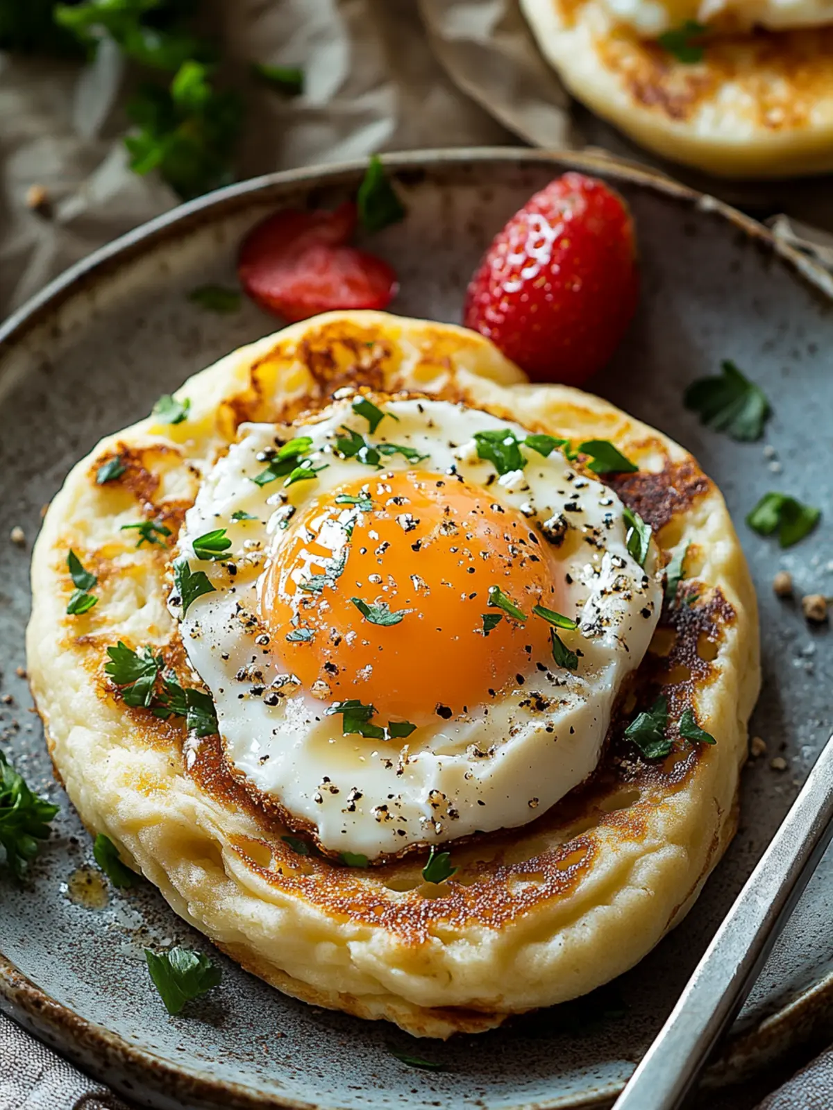 Breakfast Eggy Crumpets