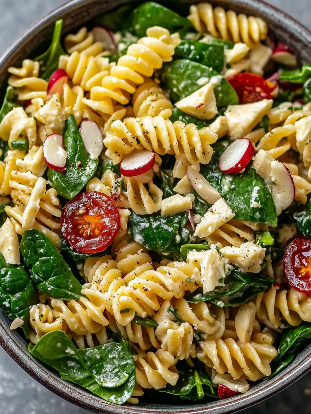 Nutritious Spinach Pasta Salad with Feta and Cranberries Delight 4 Nutritious Spinach Pasta Salad