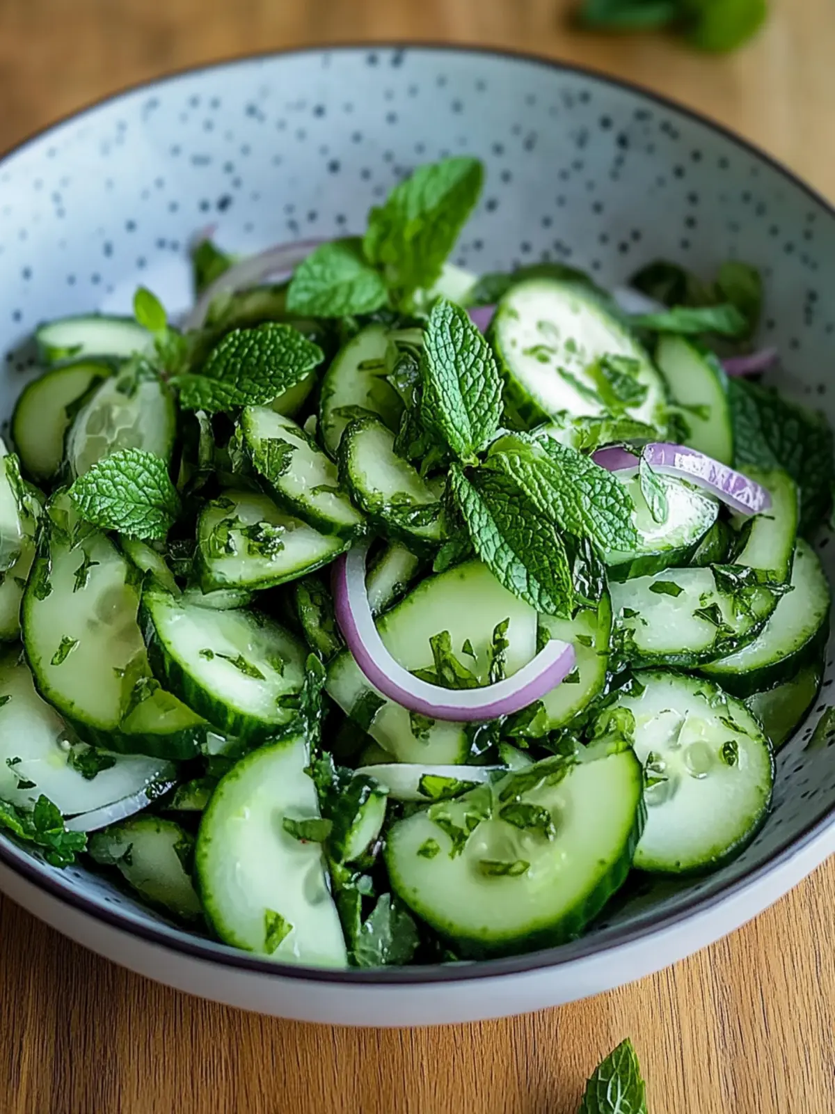 Healthy Cucumber and Mint Salad for a Refreshing Summer Treat 3 Healthy Cucumber and Mint Salad