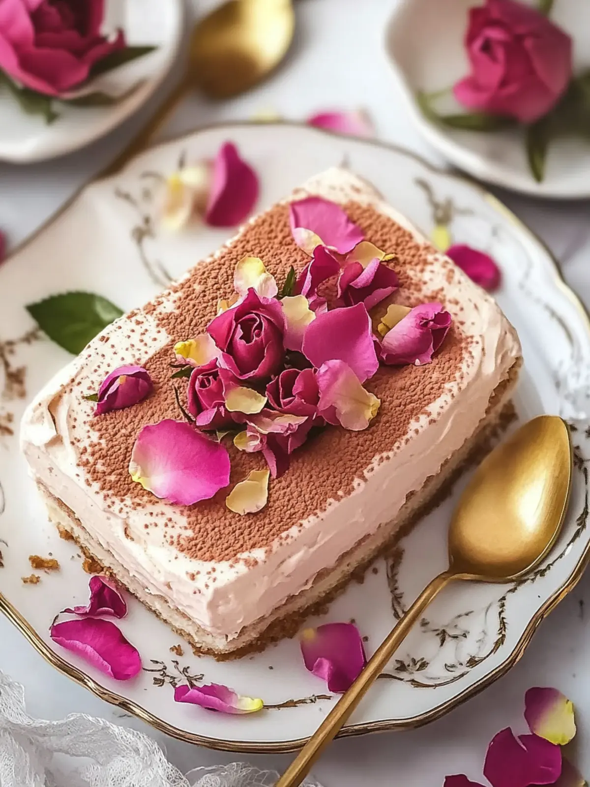 Delicious Eggless Rose Tiramisu – No-Bake Delight Awaits 2 Rose Tiramisu