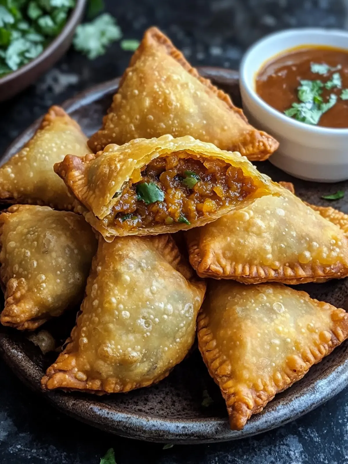 Crispy Indian Samosas with Flavorful Vegetable Filling 2 Crispy Indian Samosas