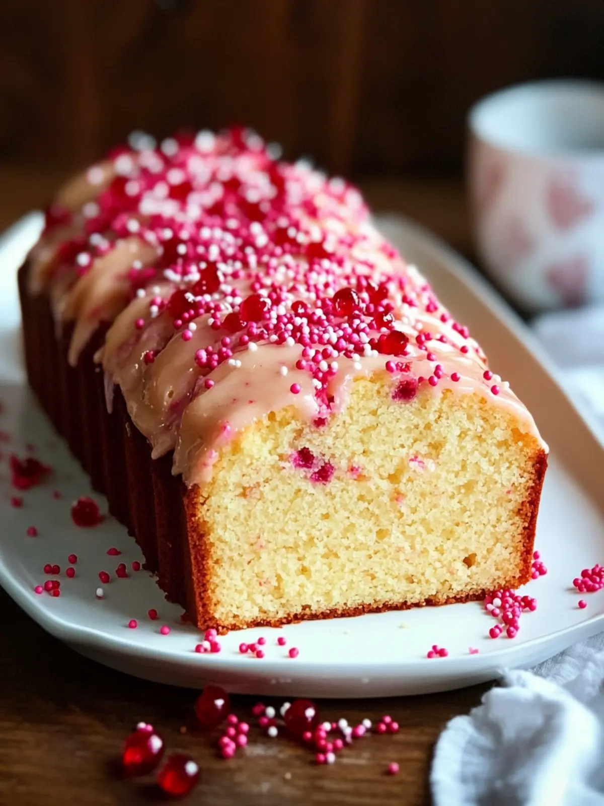Buttery Pound Cake with Red Sprinkles for a Sweet Celebration 5 Buttery Pound Cake with Red sprinkles