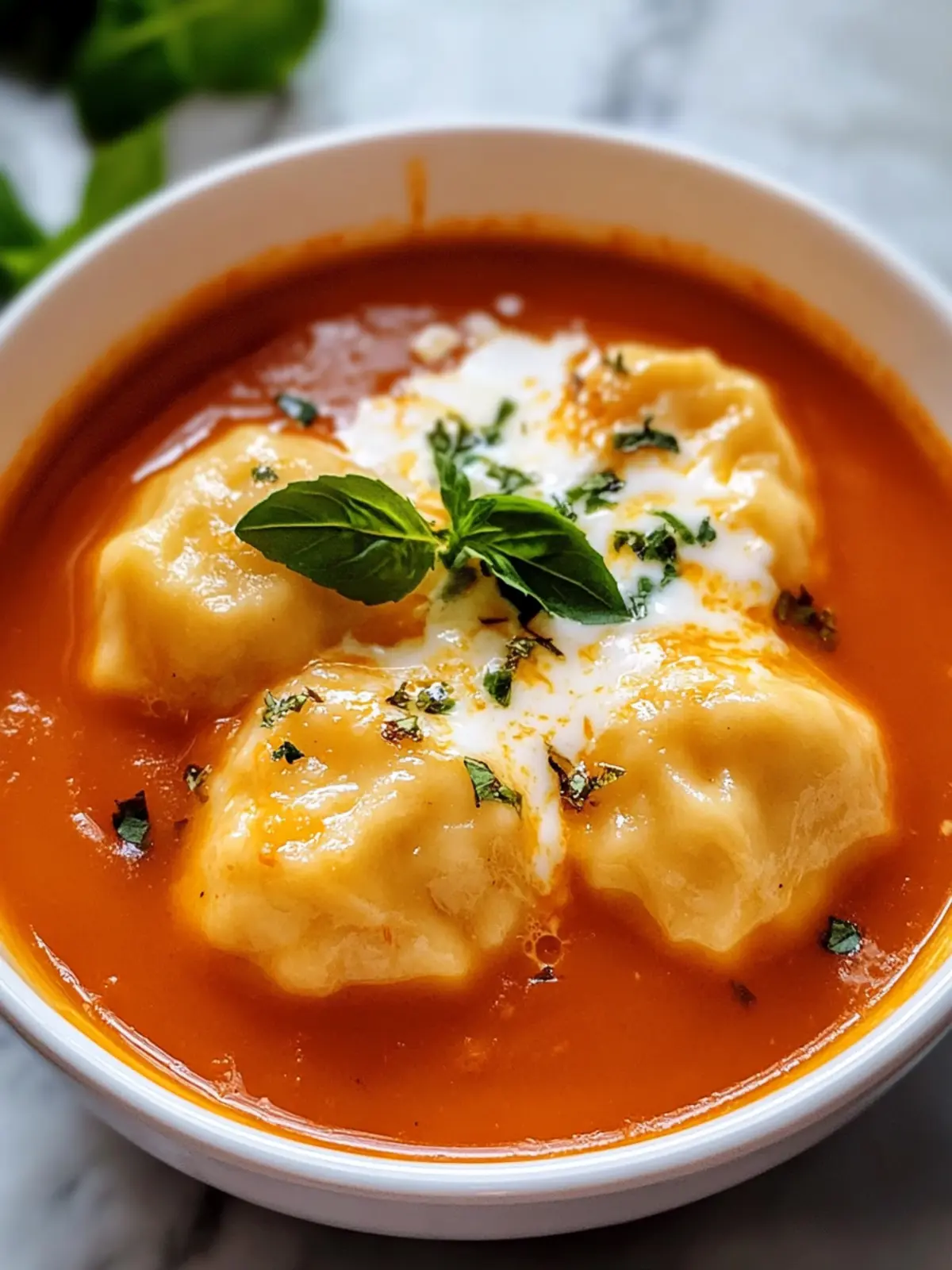 Cheese Dumpling Tomato Soup for Cozy Weeknight Dinners 2 Cheese Dumpling Tomato Soup