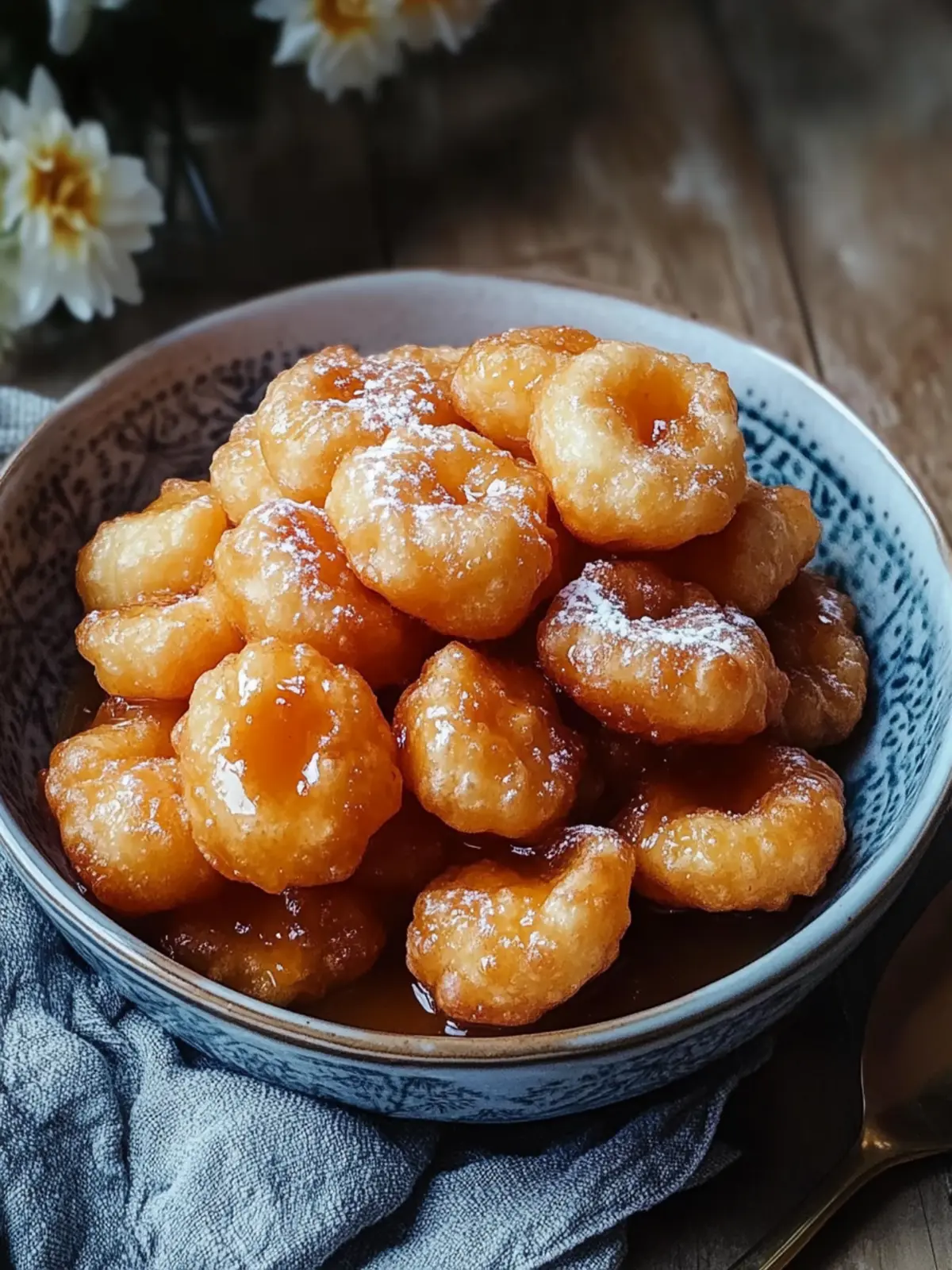 Mexican Buñuelos With Piloncillo Syrup