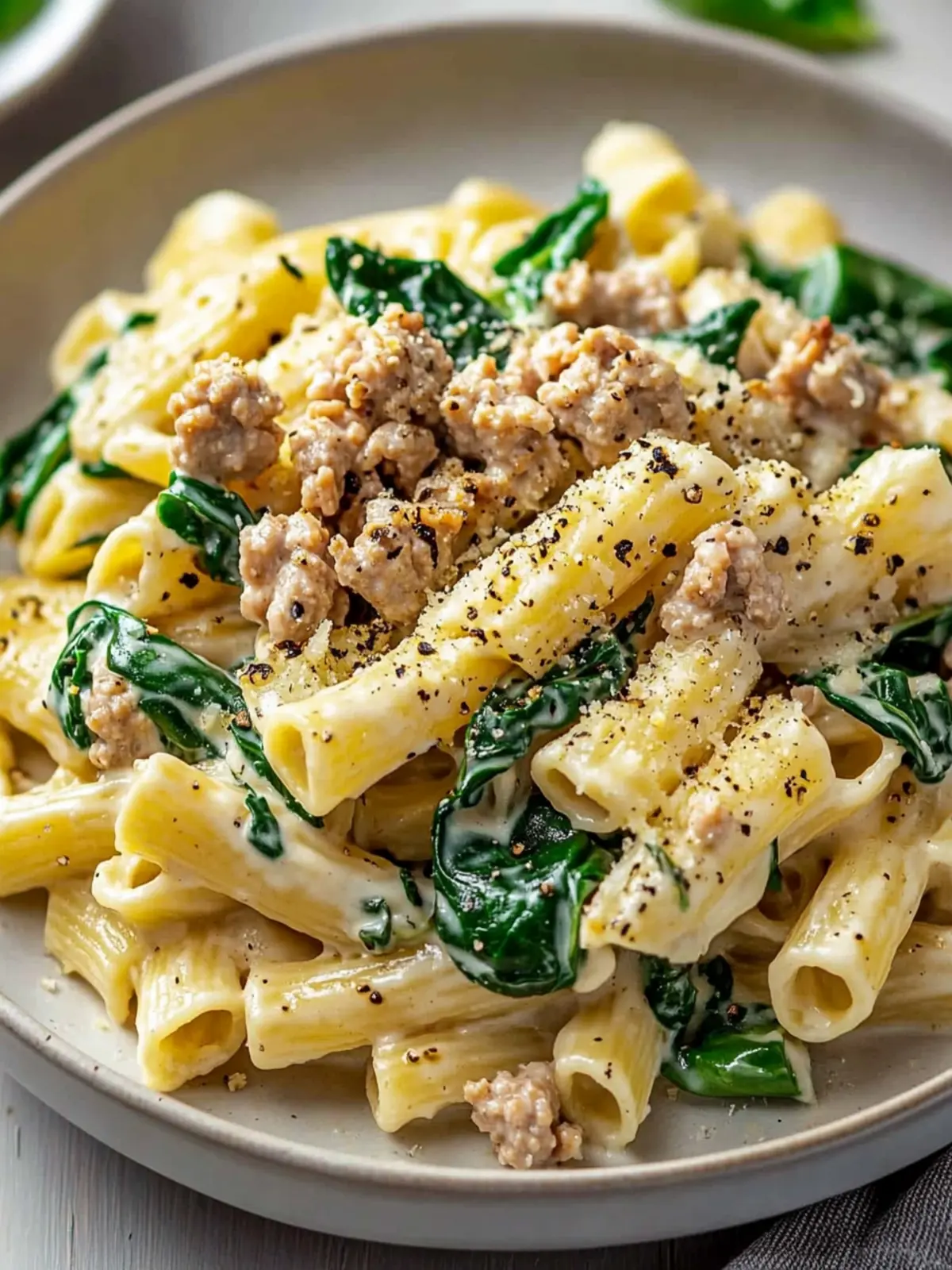 Creamy Ground Turkey Spinach Pasta for Busy Weeknight Bliss 2 Creamy Ground Turkey Spinach Pasta