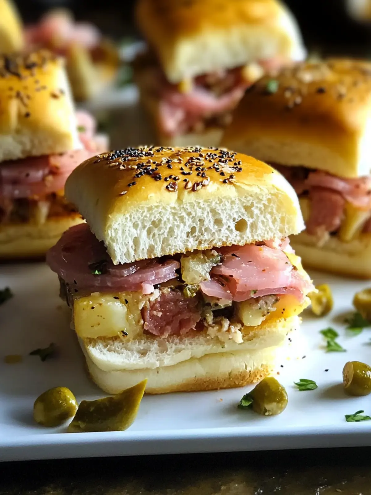 Muffuletta Sliders Flavor Bomb