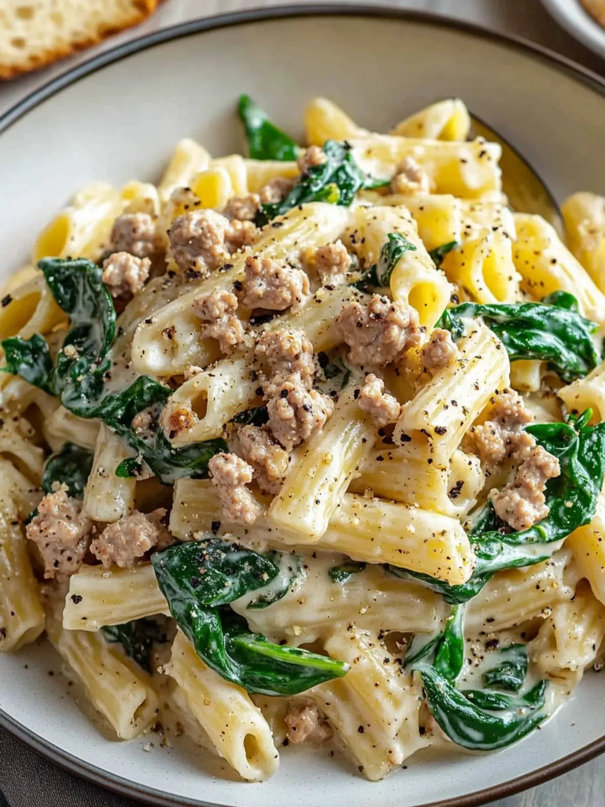 Creamy Ground Turkey Spinach Pasta for Busy Weeknight Bliss 5 Creamy Ground Turkey Spinach Pasta