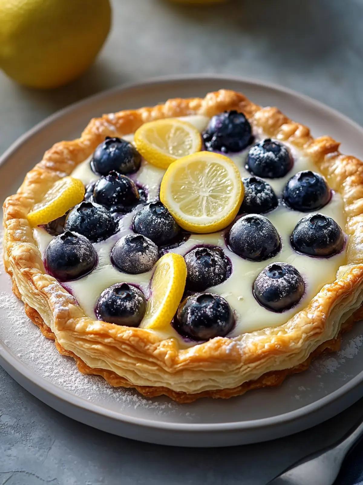 Lemon Blueberry Puff Pastry Tart: A Blissful Dessert Delight 3 Lemon Blueberry Puff Pastry Tart