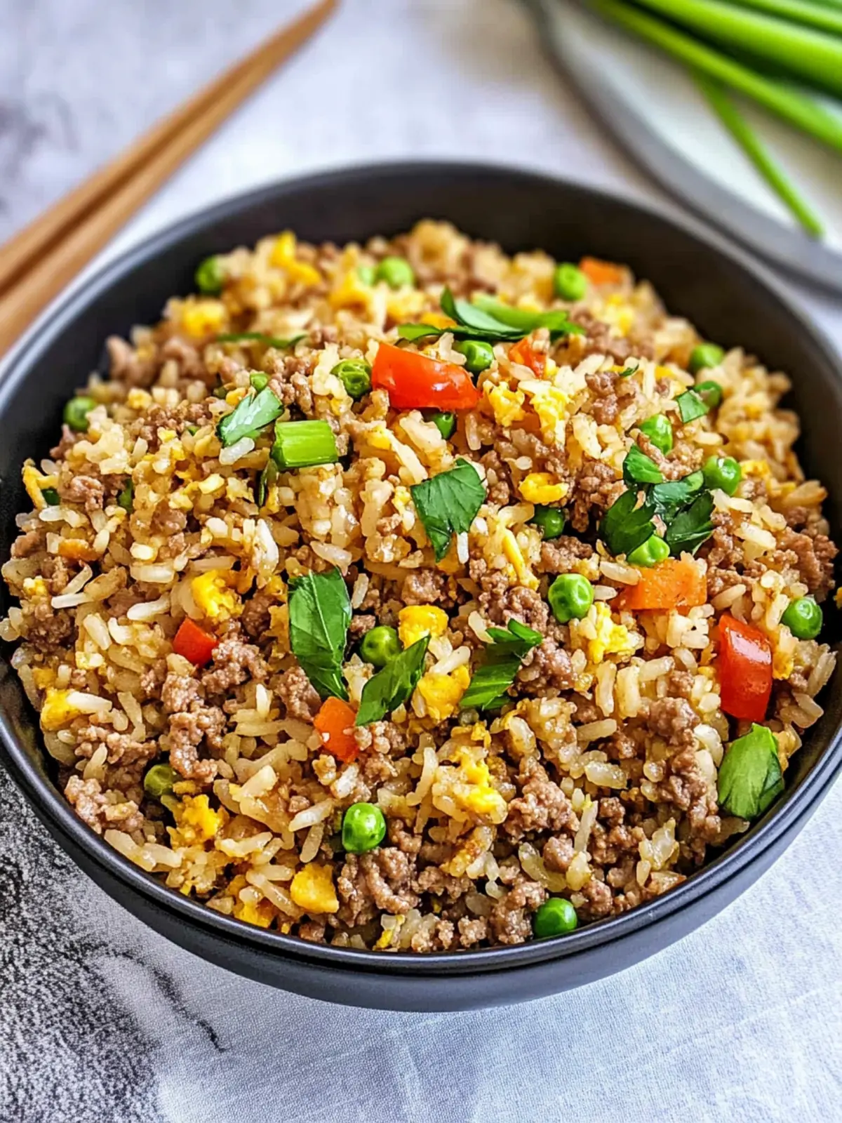 Savory Ground Beef Fried Rice in Just 10 Minutes 2 Ground Beef Fried Rice