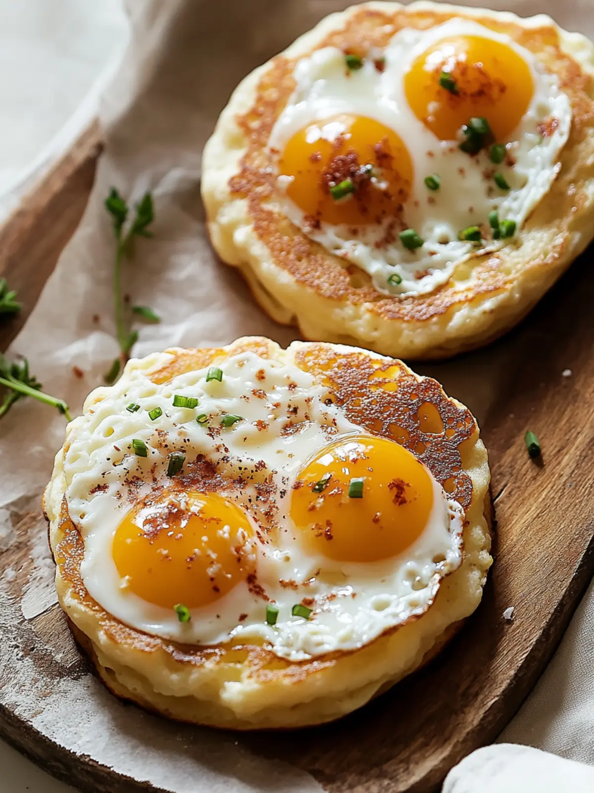 Breakfast Eggy Crumpets