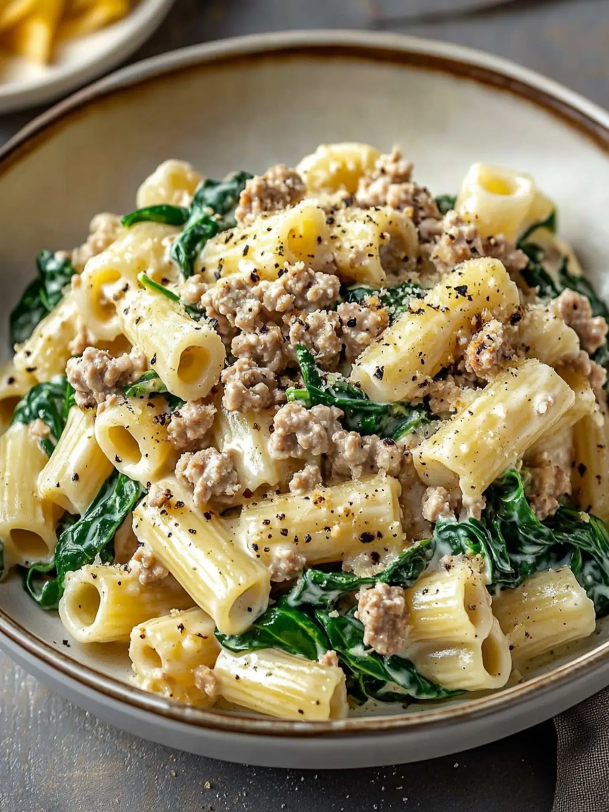 Creamy Ground Turkey Spinach Pasta for Busy Weeknight Bliss 3 Creamy Ground Turkey Spinach Pasta