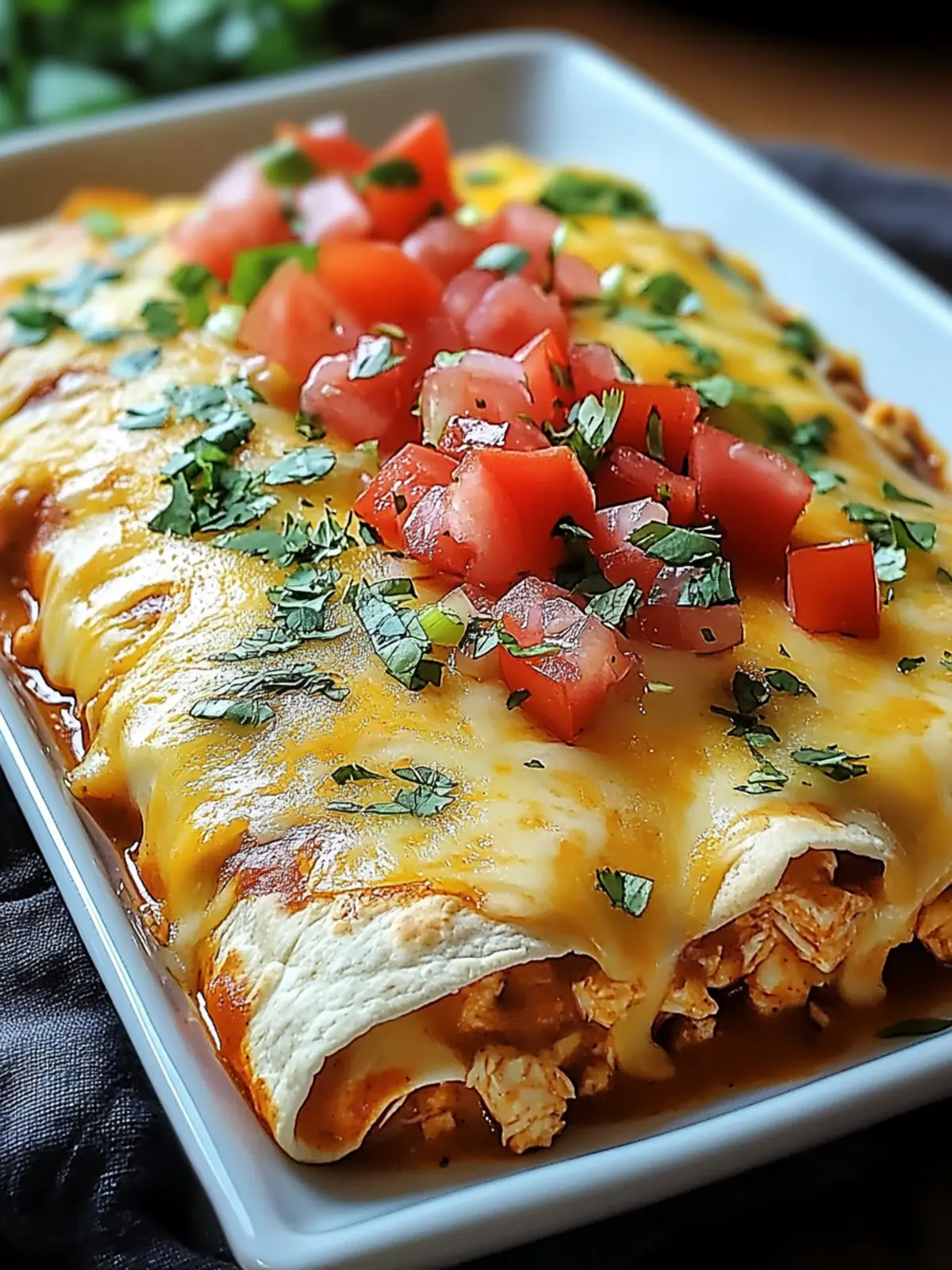 Queso Chicken Enchiladas